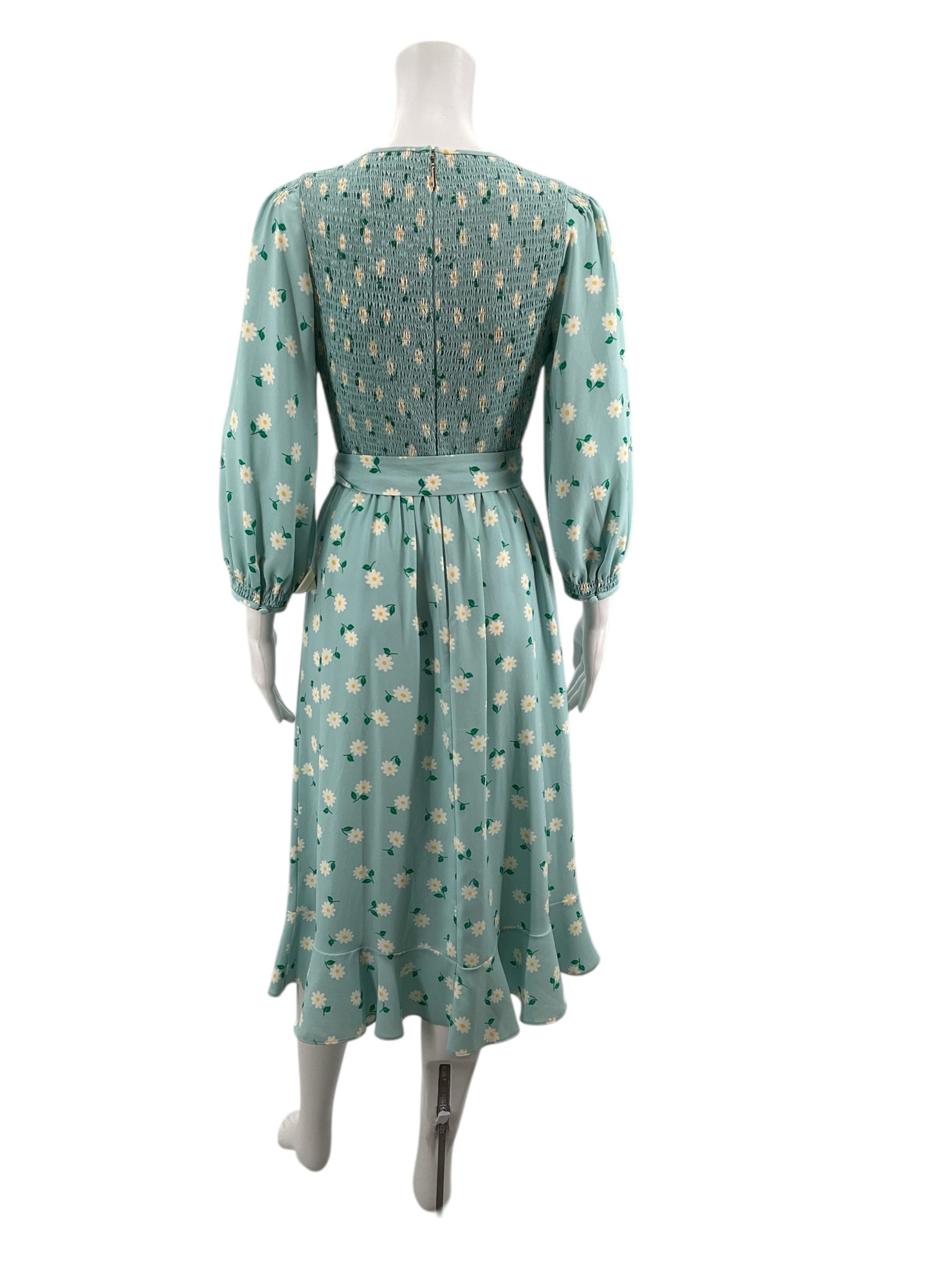 Kate Spade Blue/Cream/Green Floral Pre-Owned Ladies Dress -Size 0