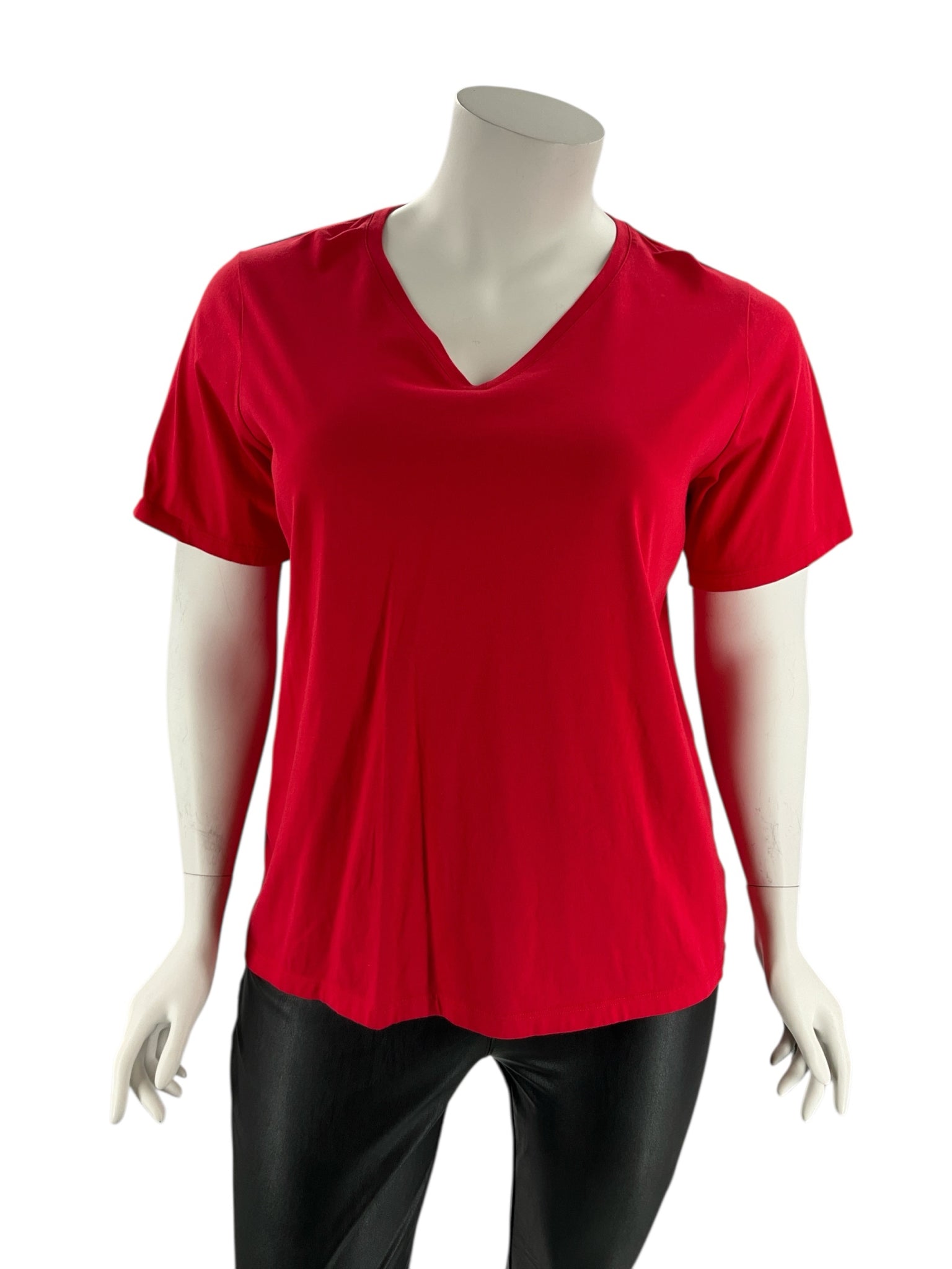 Lands End Red Solid Pre-Owned Ladies Casual Top - Size 1X