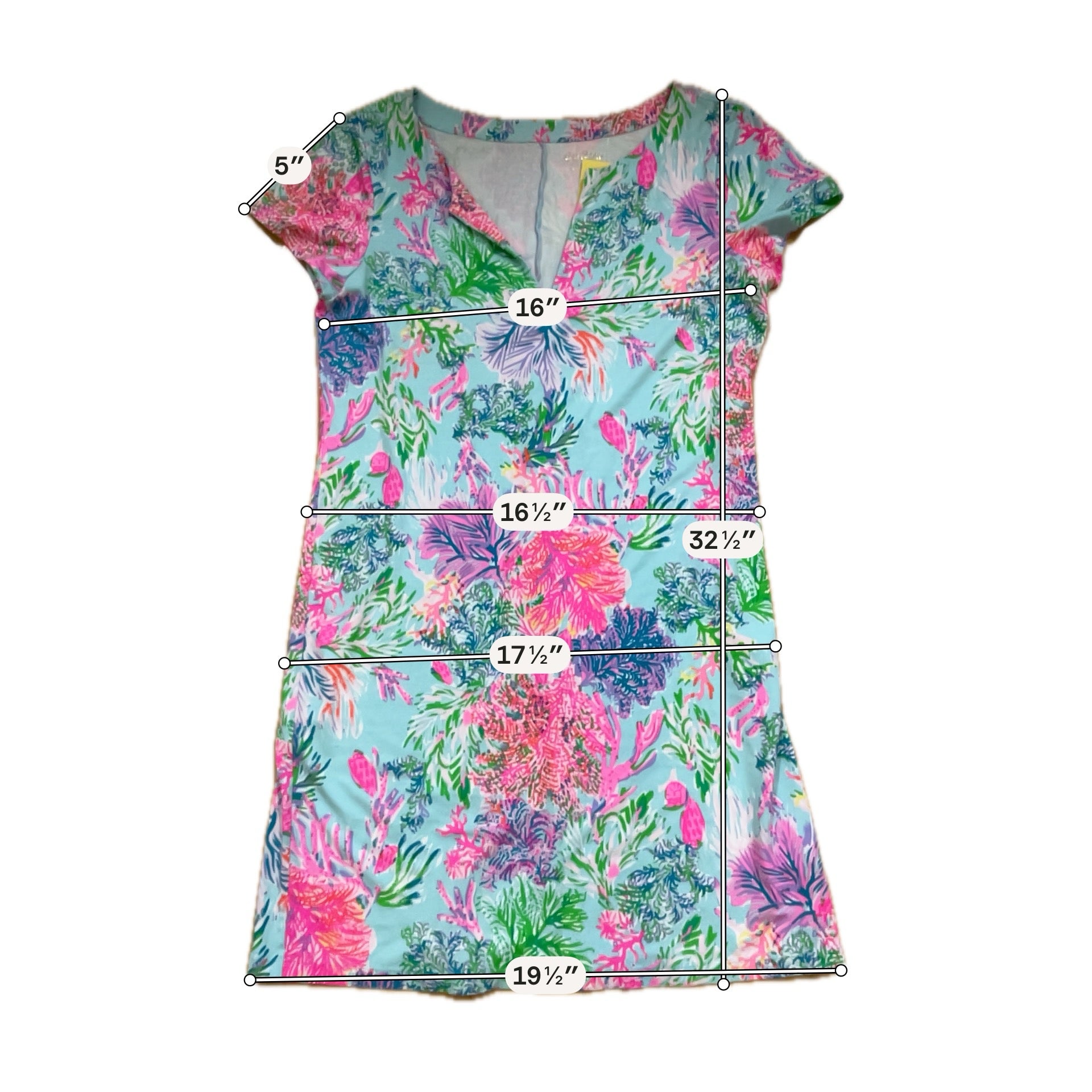 Lilly Pulitzer Sea Breeze Tunic Dress Sea Soiree Floral Size Large