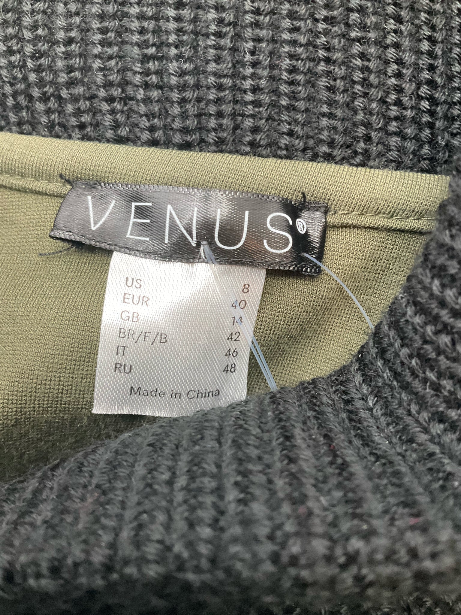 Venus Olive/Black Solid Pre-Owned Ladies Jacket - Size 8 - Margaret’s Fine Consignment