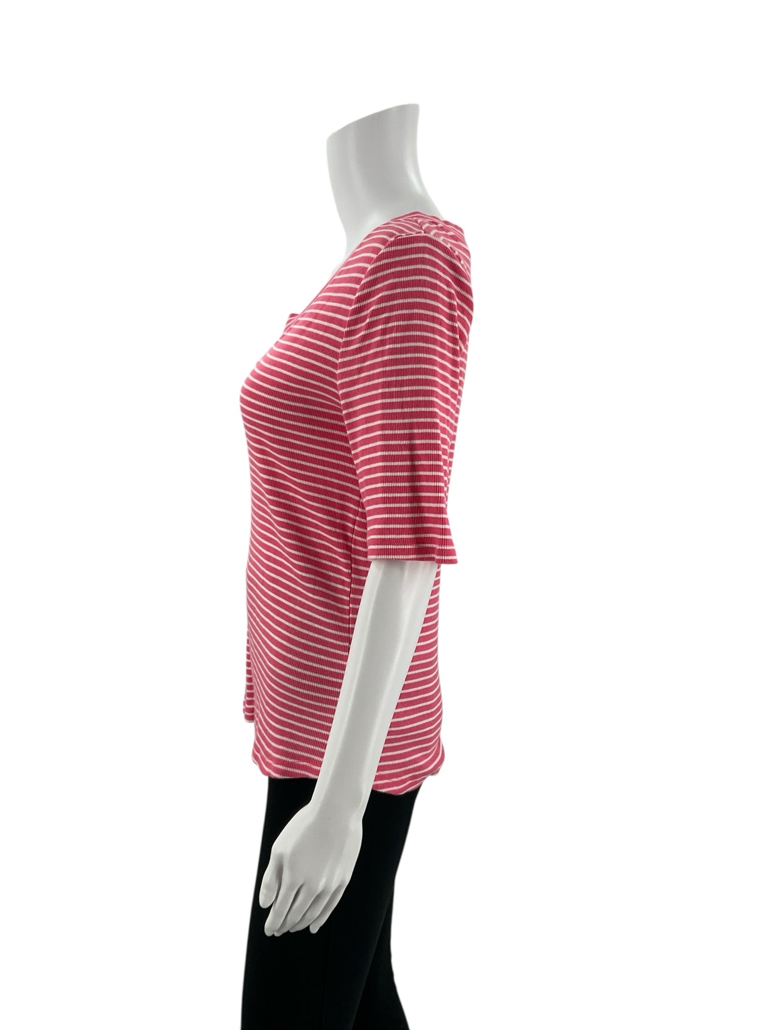 Talbots Pink/White Stripe Pre-Owned Ladies Top - Size Medium - Margaret’s Fine Consignment