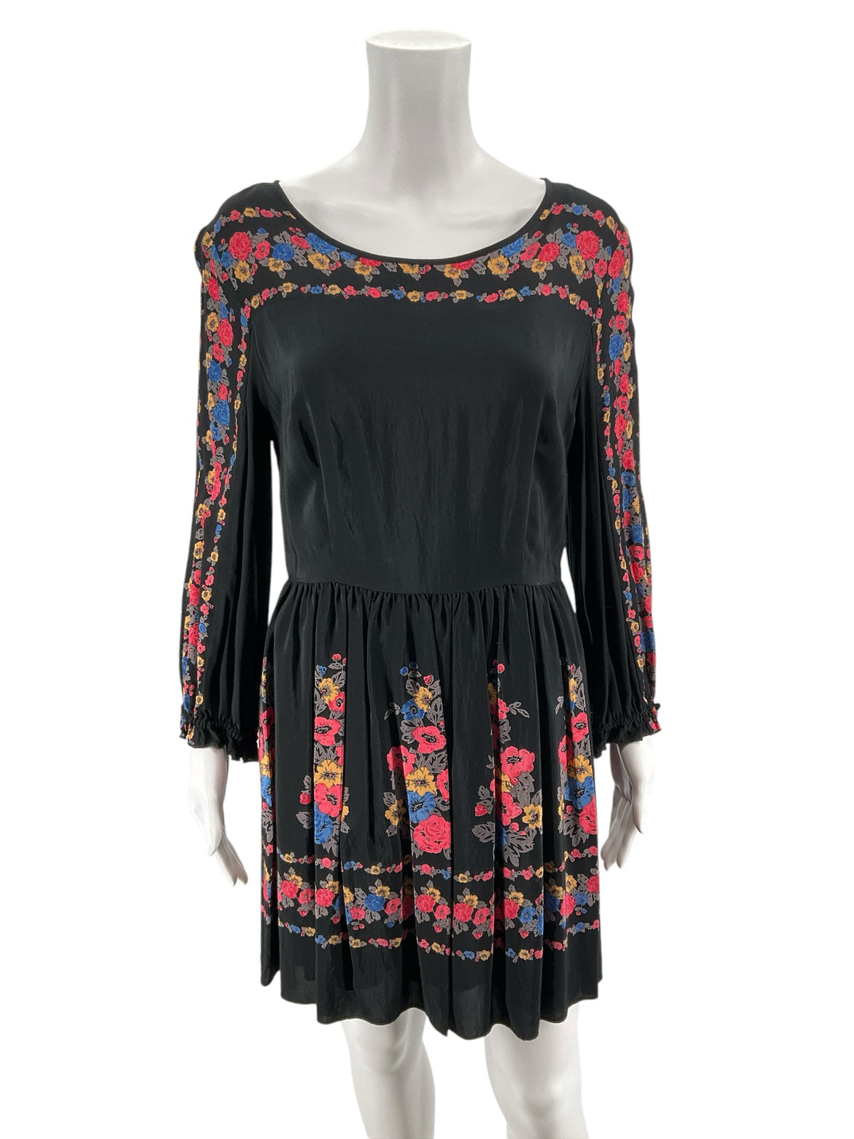 Free People Shake It Floral Tiered Mini Dress Tunic Size 8