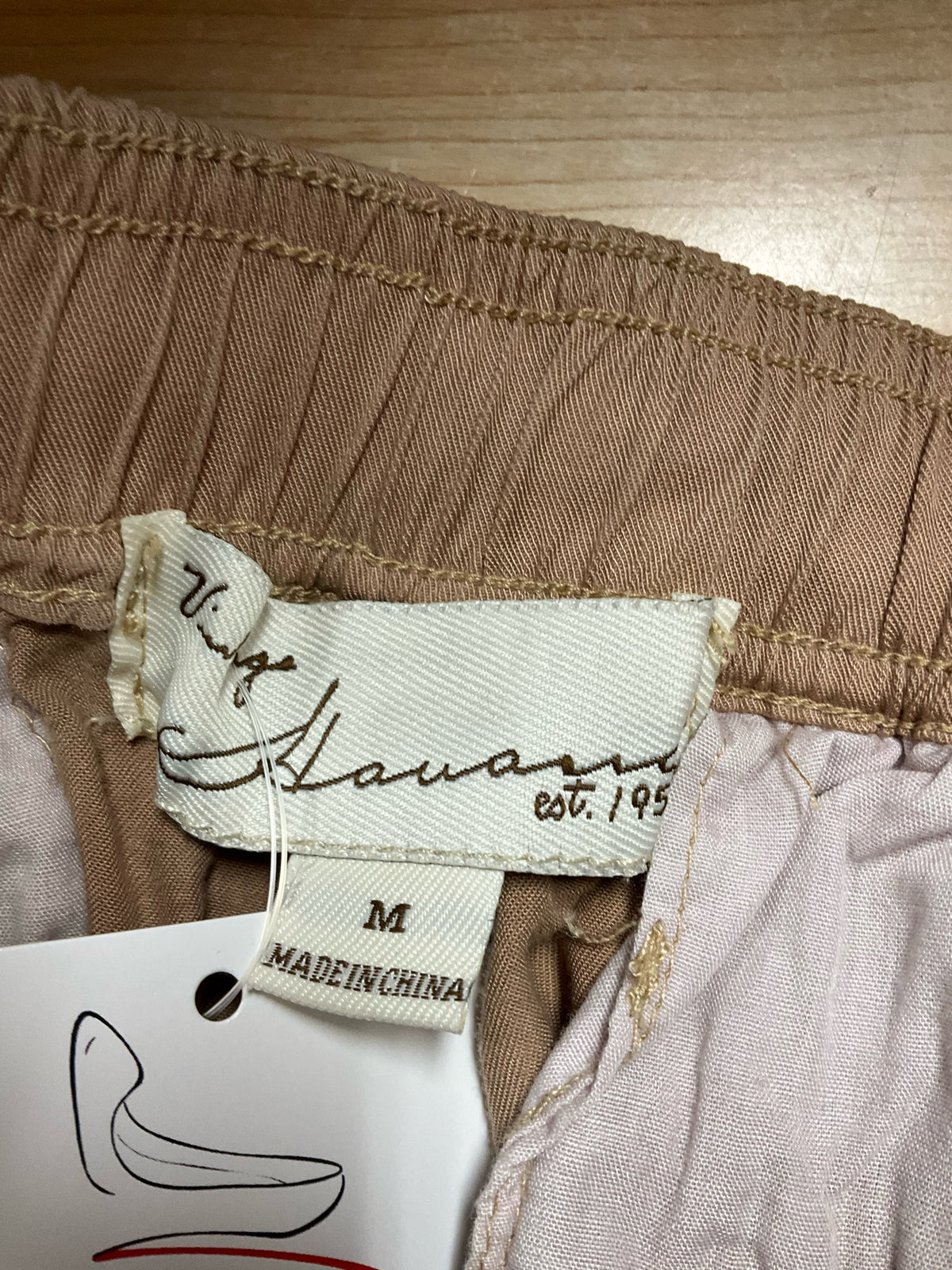 Whispering Smith Womens 100% Tencel Cargo Jogger Pants Tan Size Medium - ONLINE ONLY