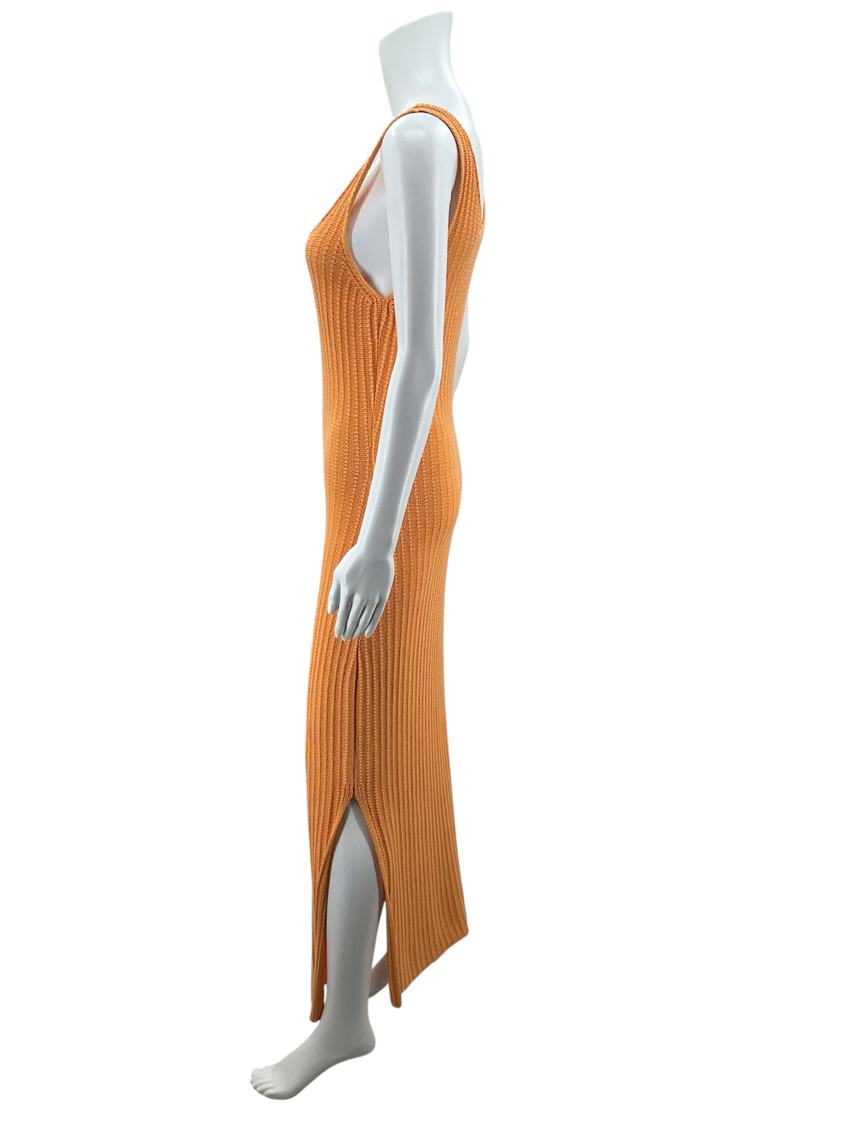 Z Supply Keala Ribbed Sweater Maxi Dress with Slit Orange Small - ONLINE ONLY
