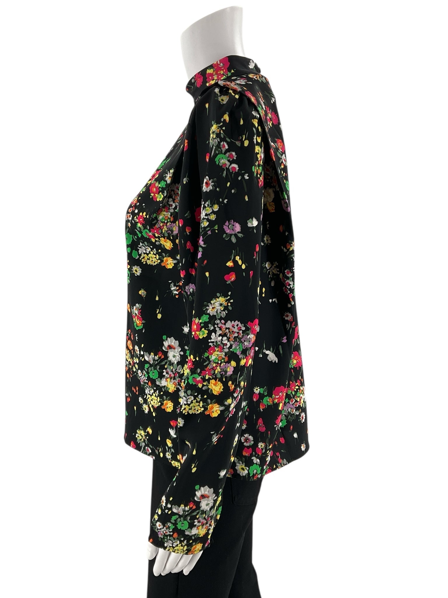 H&M - Black/multi Floral Pre-Owned Ladies Casual Top - Size XS