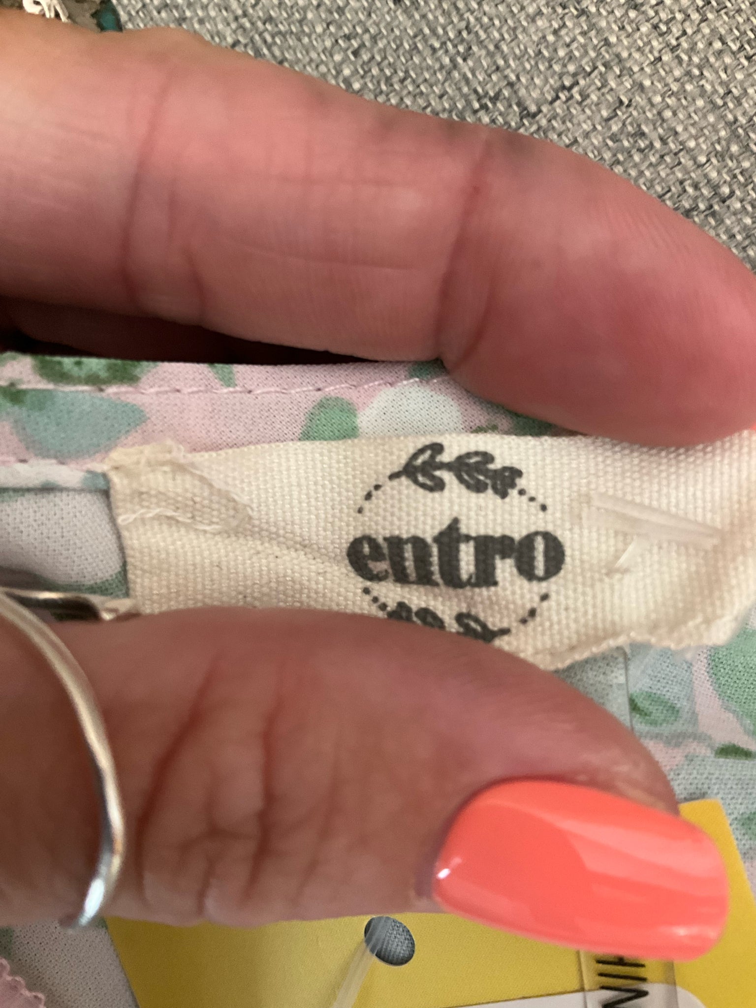 Entro Floral Asymmetrical Ruched Mini Dress Pink Green Size Small - ONLINE ONLY