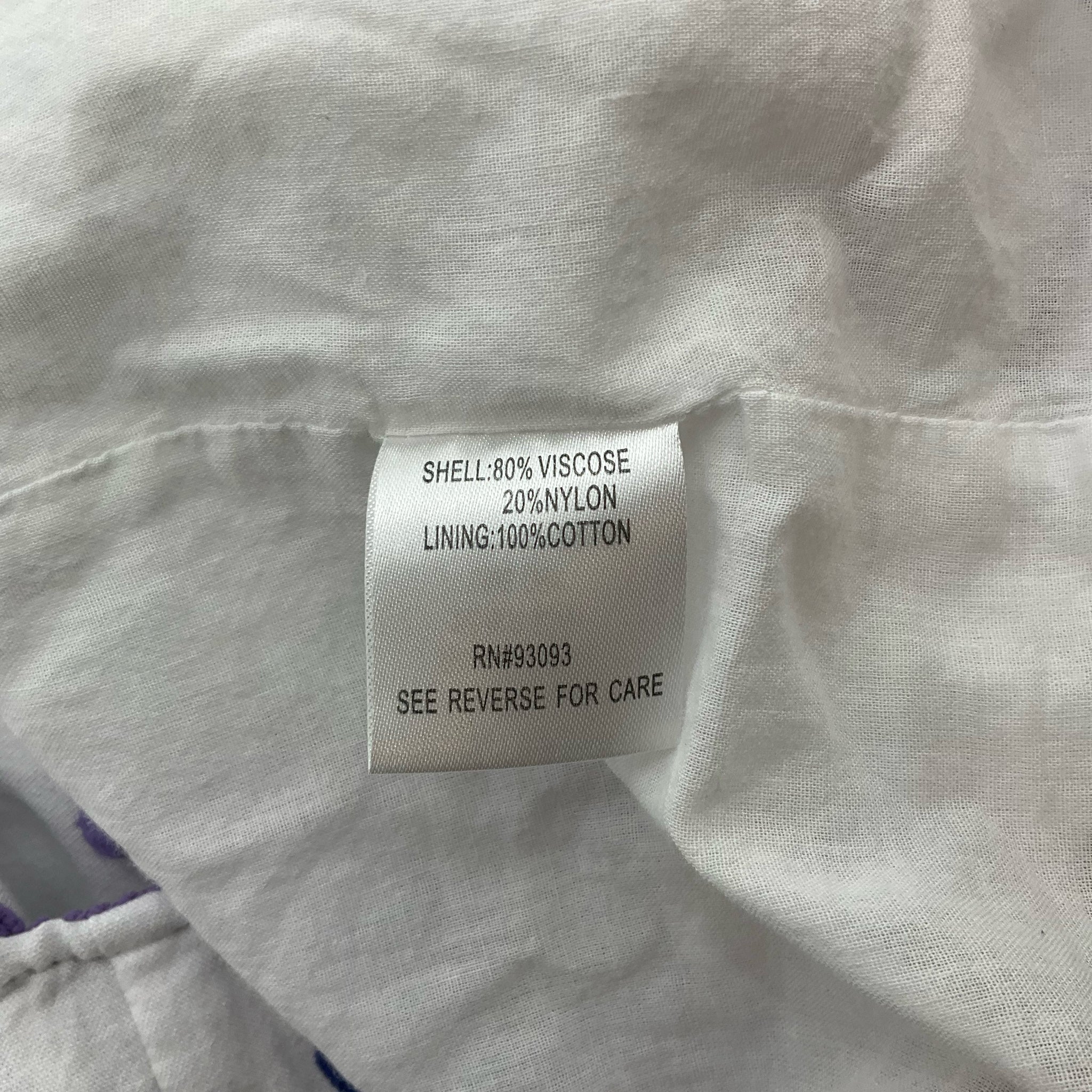 Tyler Boe White/Blue Embroidered Pre-Owned Ladies Dress - Size Medium - Margaret’s Fine Consignment