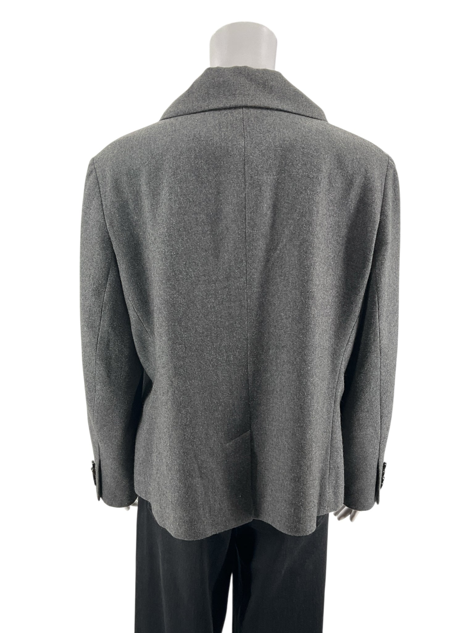 Talbots Gray Solid Ladies Pre-Owned Jacket Size 14W Petite - Margaret’s Fine Consignment