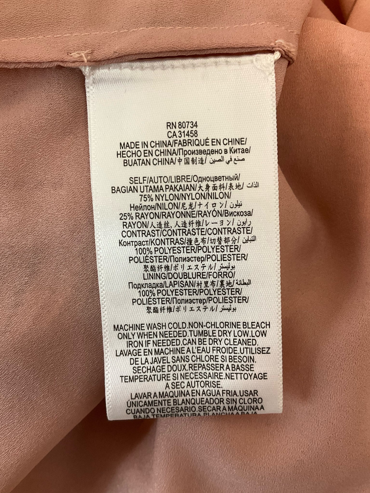 BCBGMAXAZRIAB Blush Pink Tiered Floral Lace A-Line Dress | Size 4