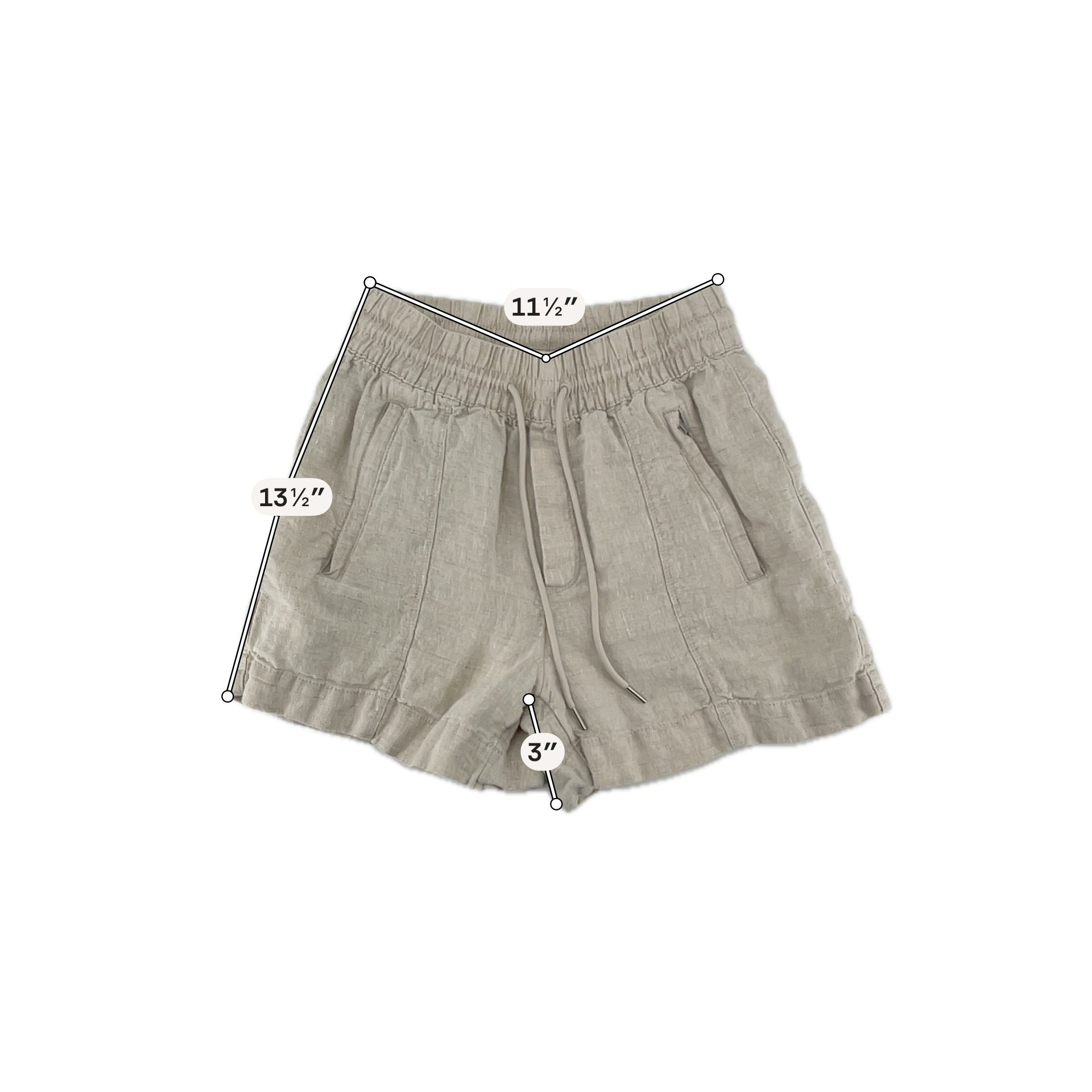Athleta Tan Shorts Cabo Linen Shorts Tan Drawstring Waist Size XXS - Size xxs