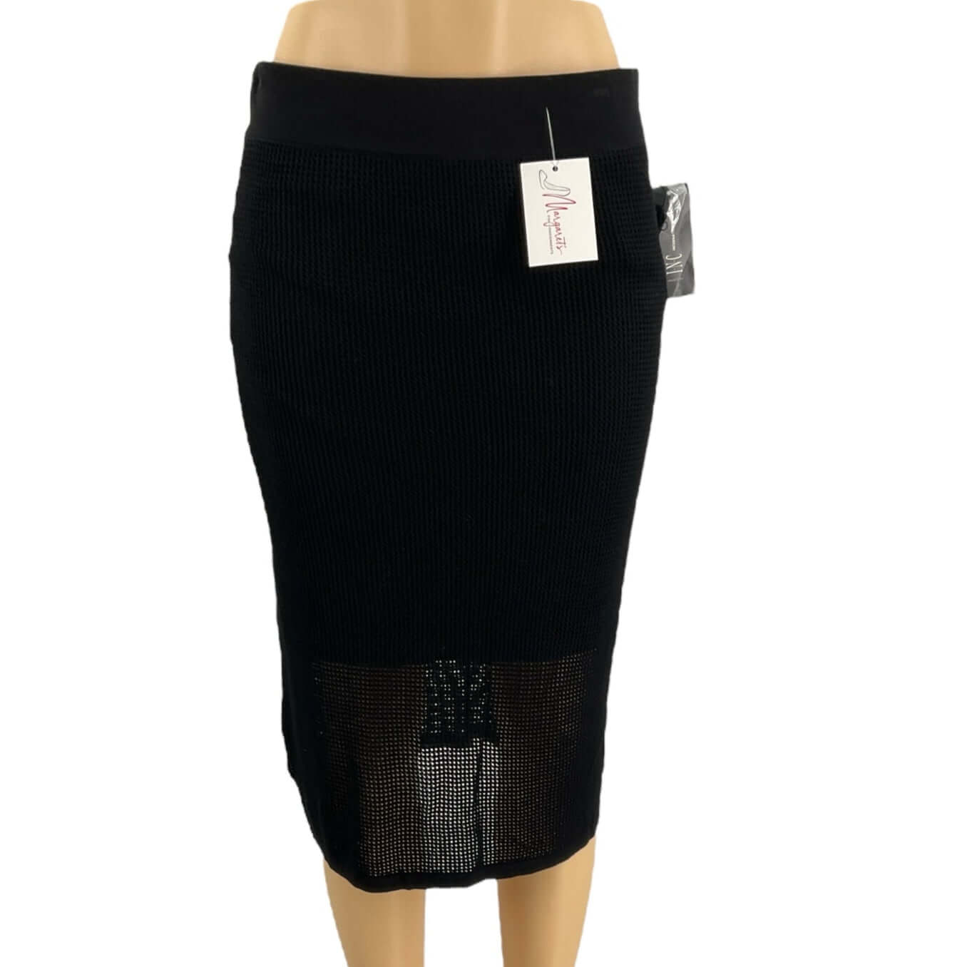 INC Black Waffle Knit Skirt – Size Large, Excellent Pre-Owned - Margaret’s Fine Consignment