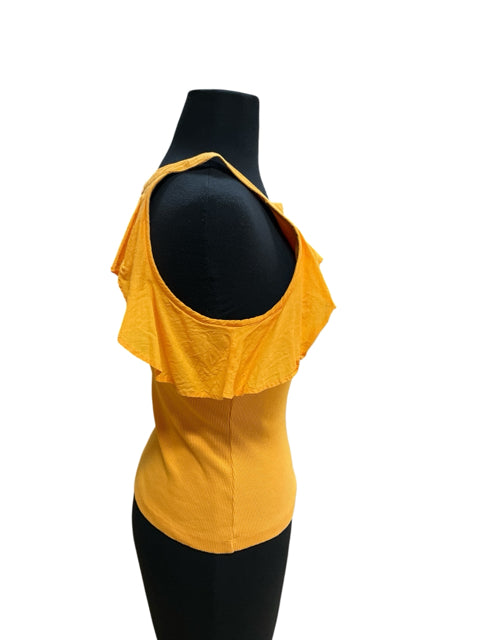 Maeve by Anthropologie Ruffle Cold Shoulder Top Size XS - ONLINE ONLY
