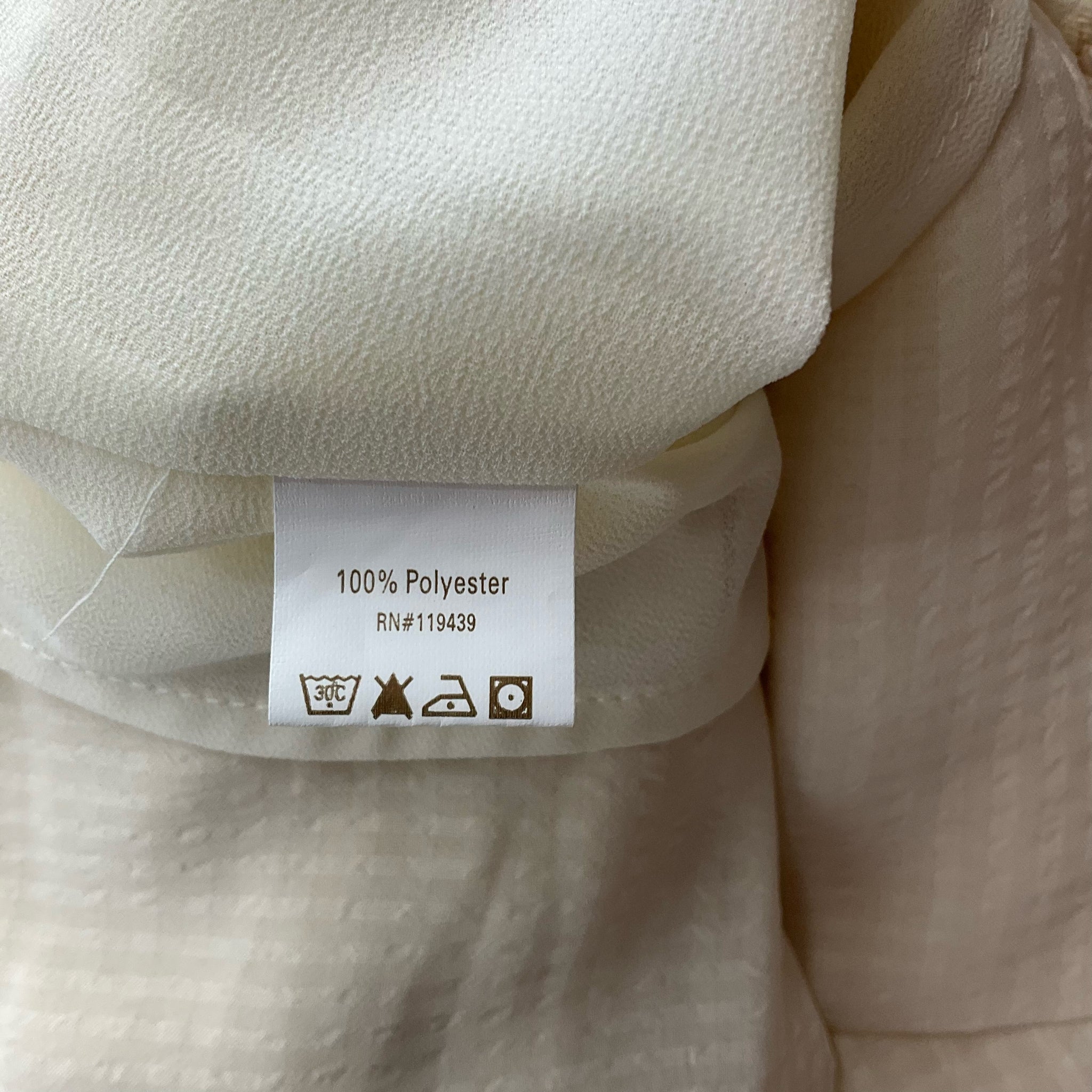 Julie Brown Cream Sheer Pre-Owned Ladies Top - Size 4 - Margaret’s Fine Consignment