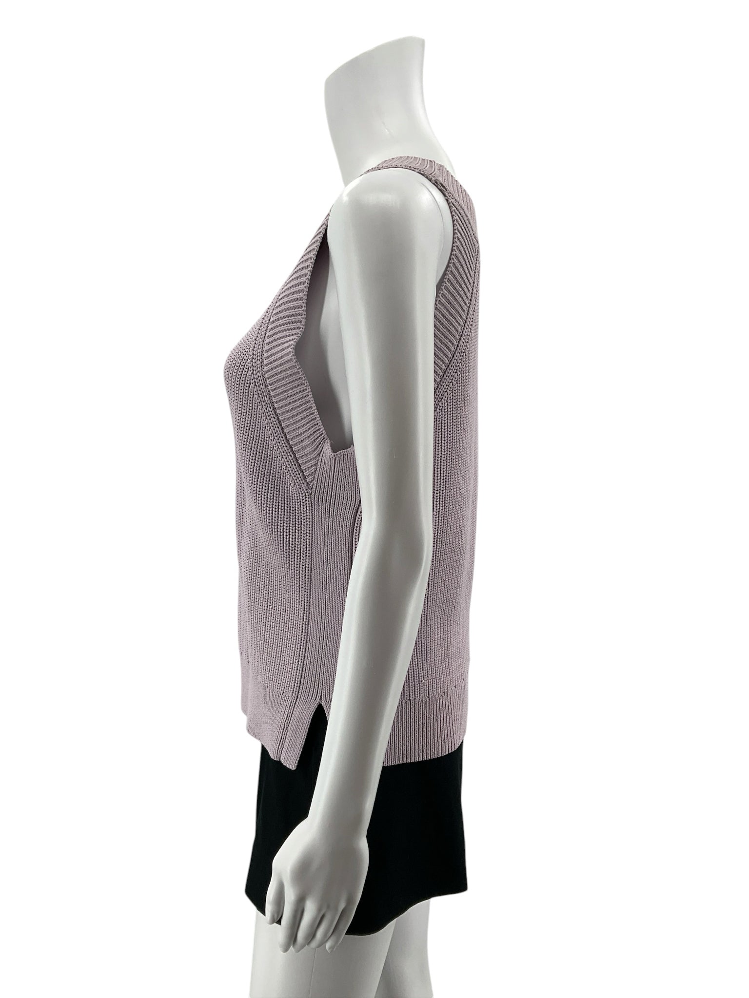 Gianni Bini Ribbed Knit Sleeveless Tank Top Lavender Size L NWT