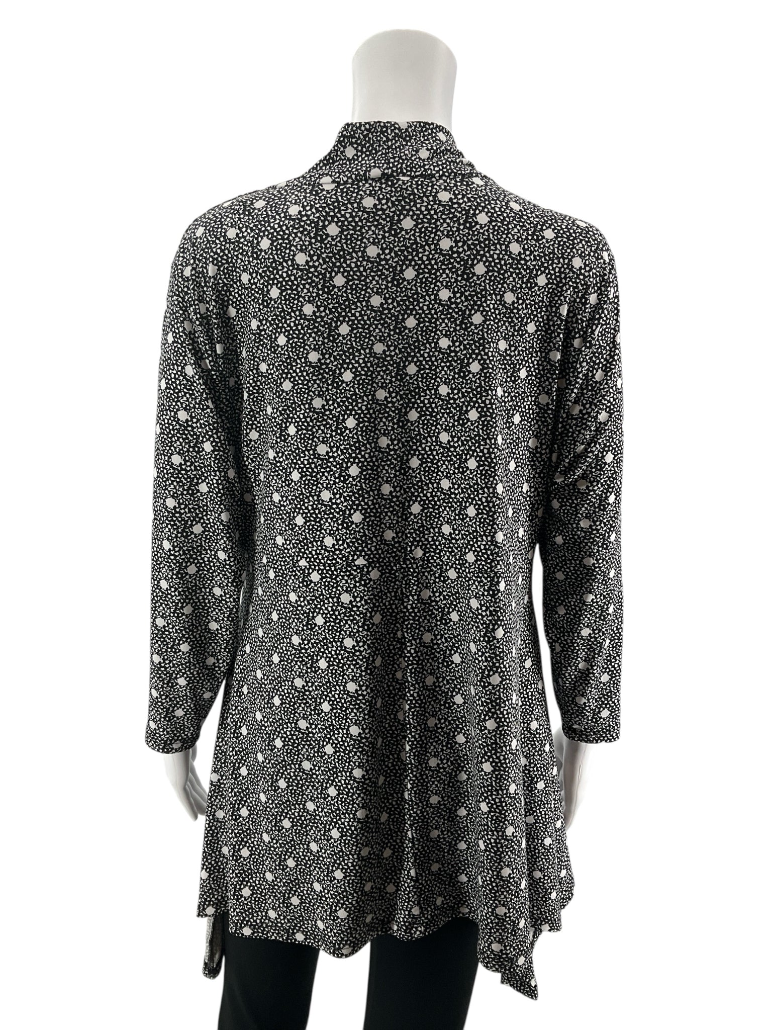 Chaus New York Abstract Print V-Neck Tunic Top Size XL