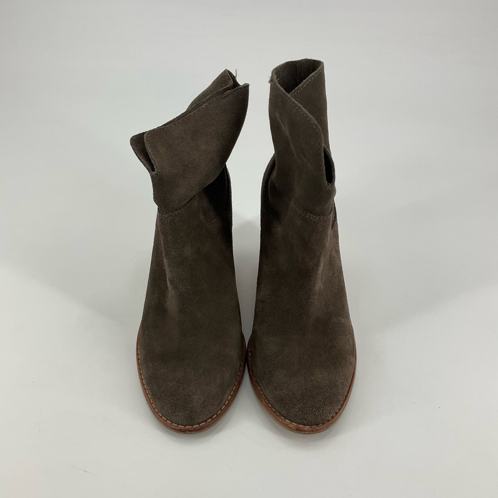 Splendid Dale Taupe Suede Foldover Ankle Boots | Ladies Size 7.5