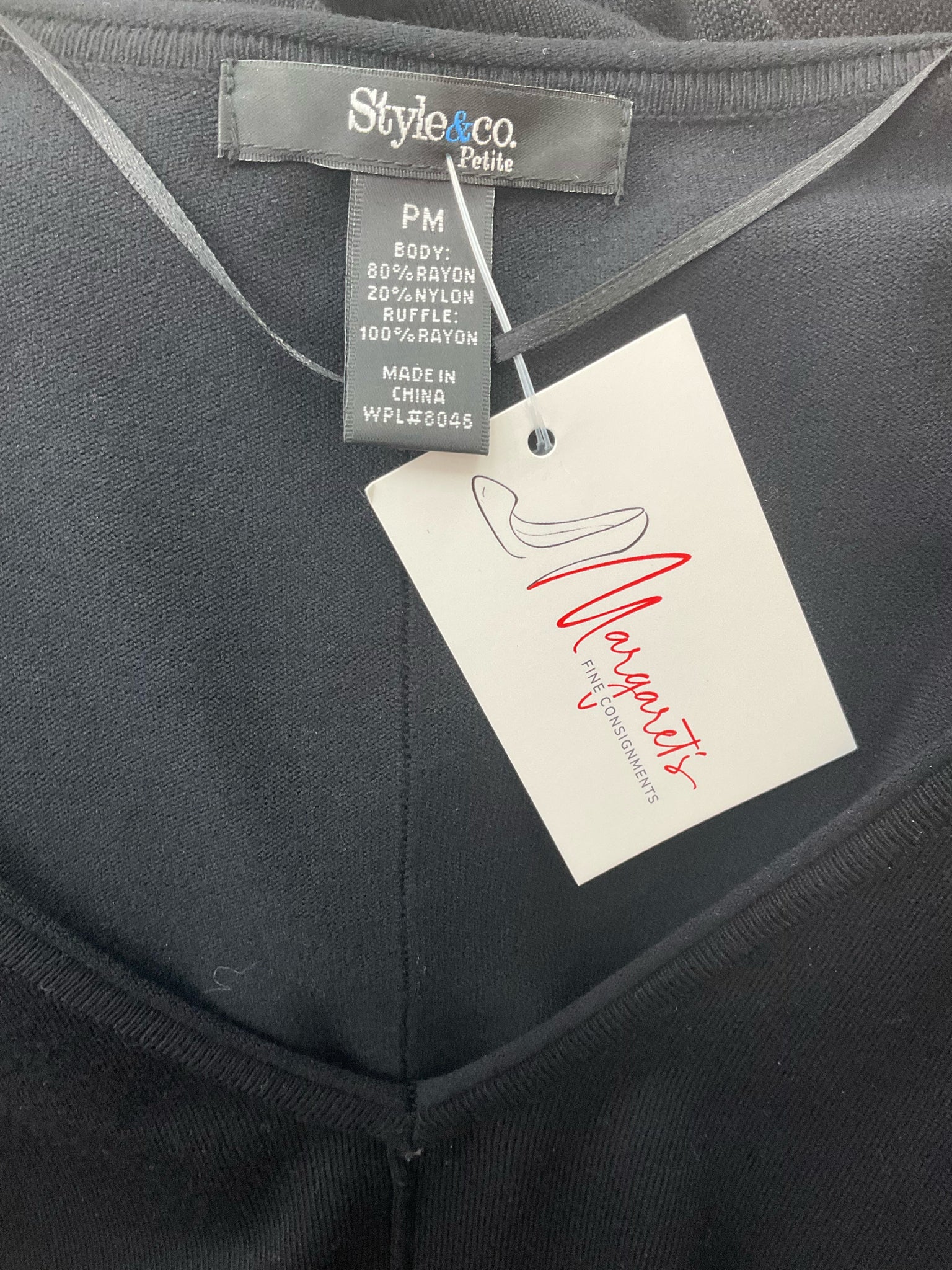 Style & Co Black Pre-Owned Ladies Dress - Size Medium Petite - Margaret’s Fine Consignment