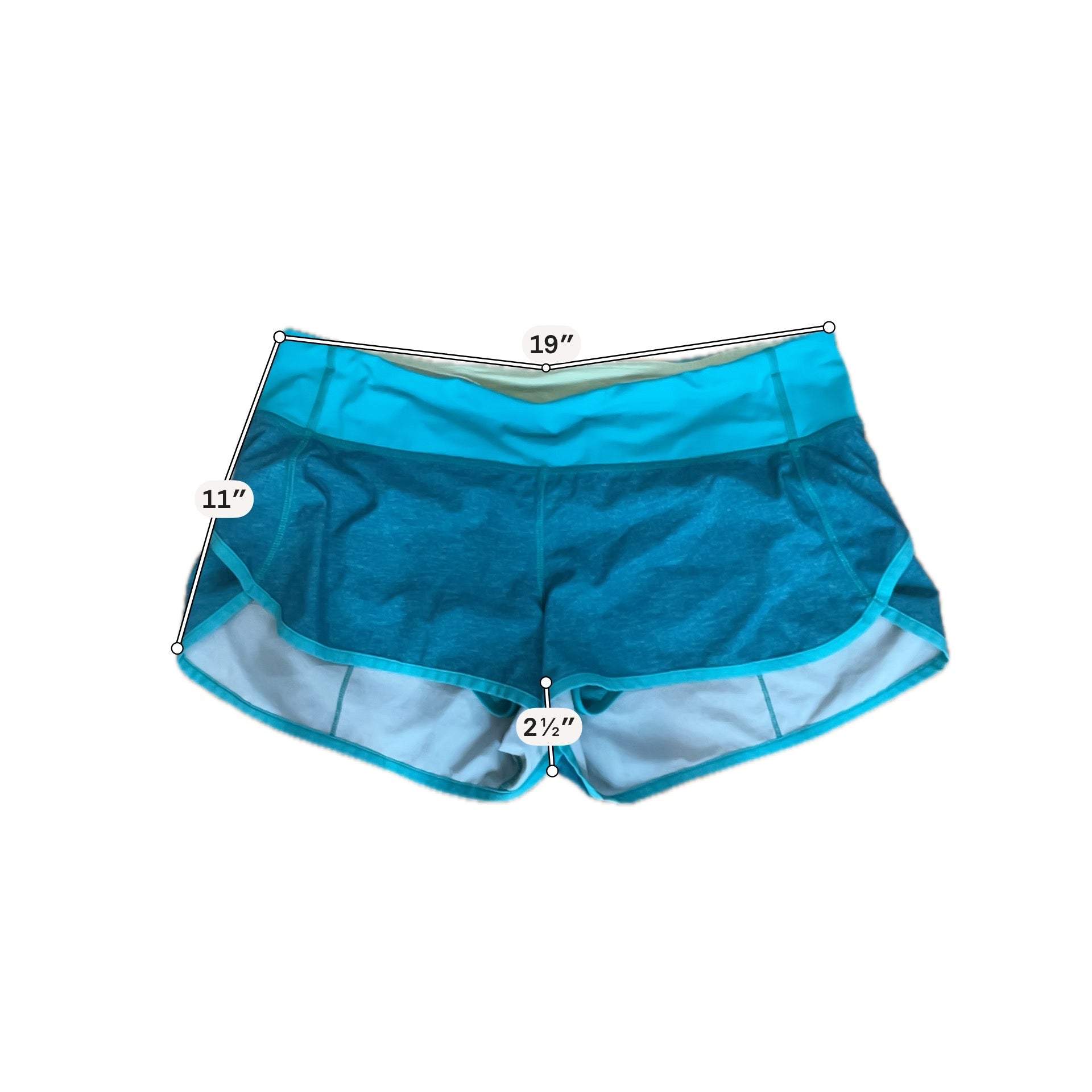 Lululemon Speed Up Short 2.5" Lined Athletic Running Shorts Teal Size 8