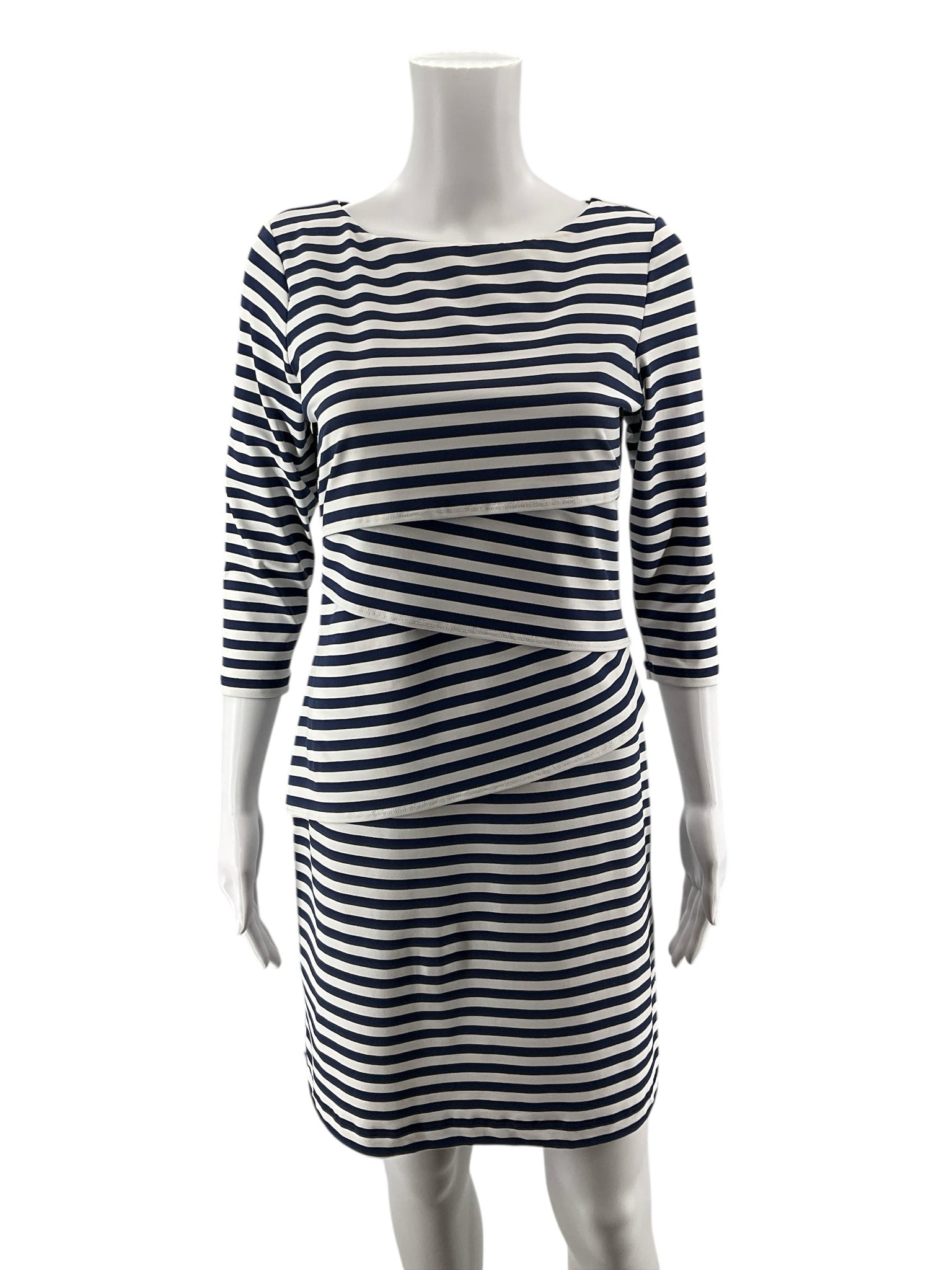 J.McLaughlin Catalina Cloth Casey Striped Faux Wrap Dress Size Small