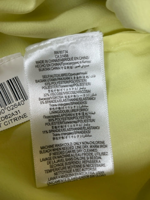 BCBGMAXAZRIA Leona V-Neck Peplum Sheath Dress Yellow Citrine Size 4