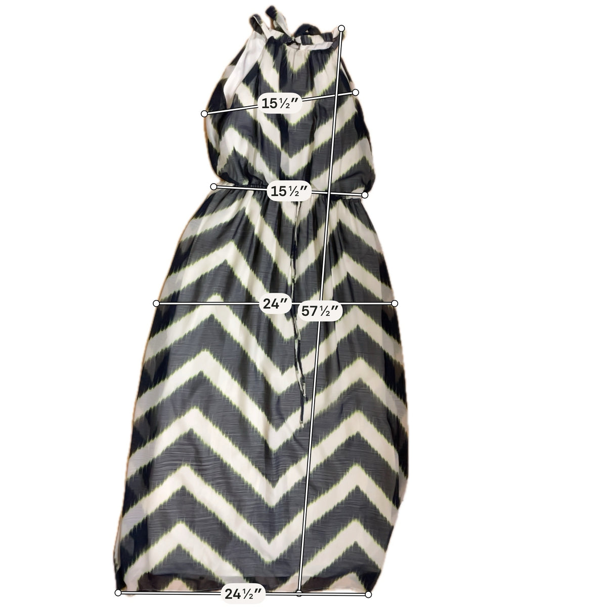 Vince Camuto Chevron Stripe Halter Maxi Dress Size 12 - ONLINE ONLY