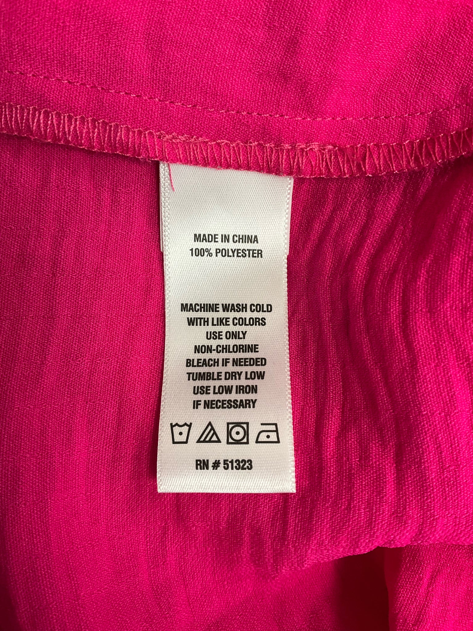 CeCe Hot Pink Puff Sleeve Tiered Swing Dress Size 1X