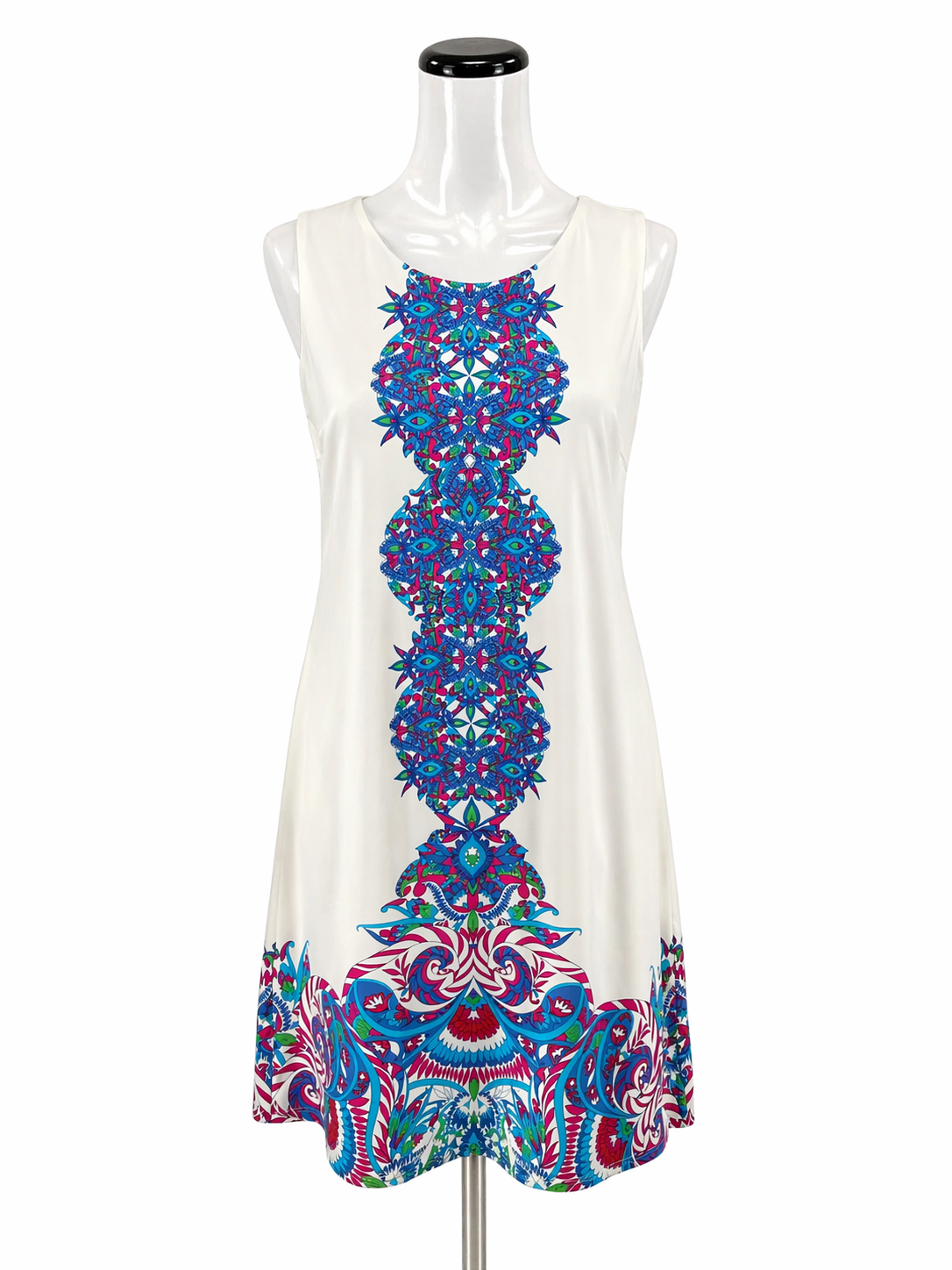 Jude Connally white/blue/pink Shift White/Blue/Pink Floral Pre-Owned Ladies Dress - Size Medium - Size M