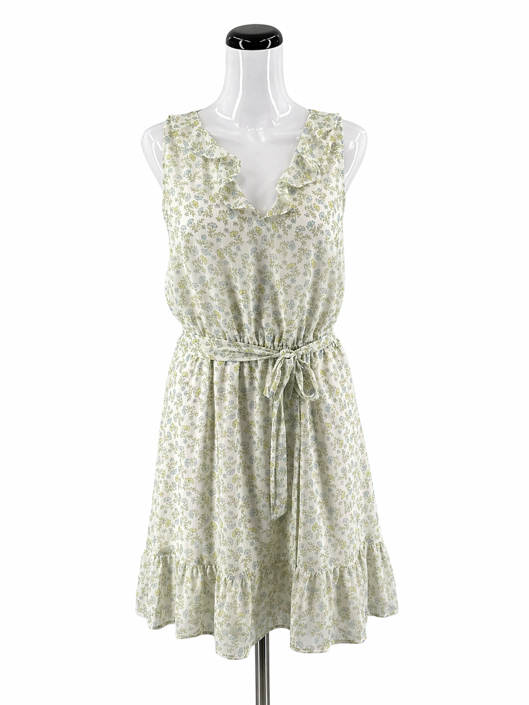 LOFT Outlet Floral Ruffle V-Neck Dress