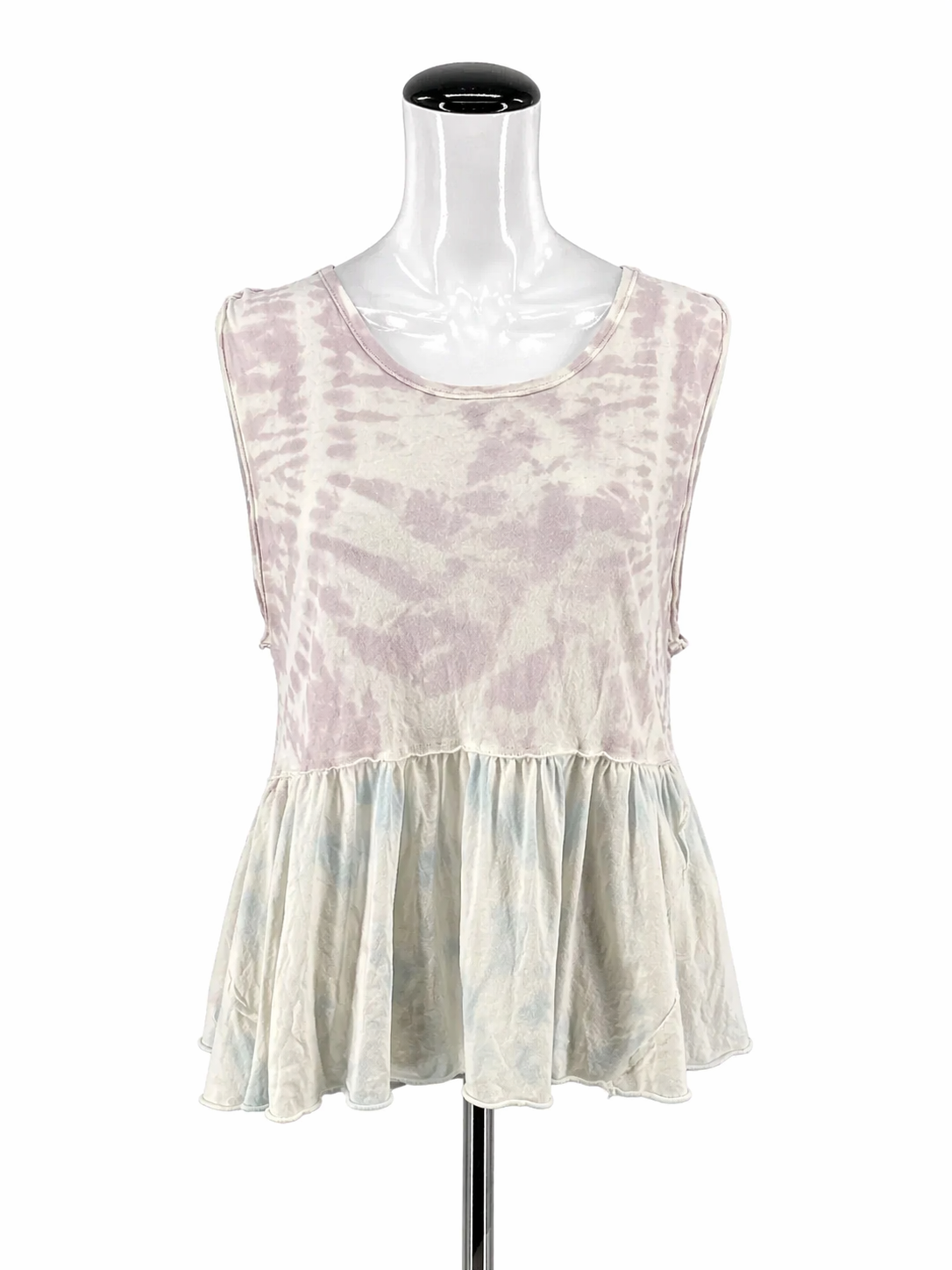 We The Free white/purple/blue Sleeveless White/Purple/Blue Tye Dye Pre-Owned Casual Top - Size Medium - Size M
