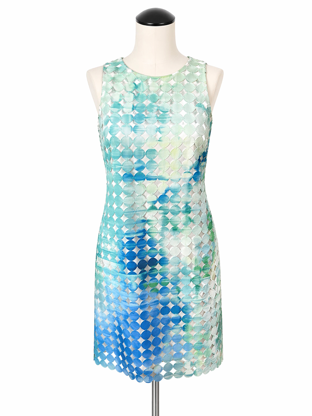 Tahari Size 4 aqua/blue Circles Pre-Owned Ladies Dress – Margaret's Fine Consignment