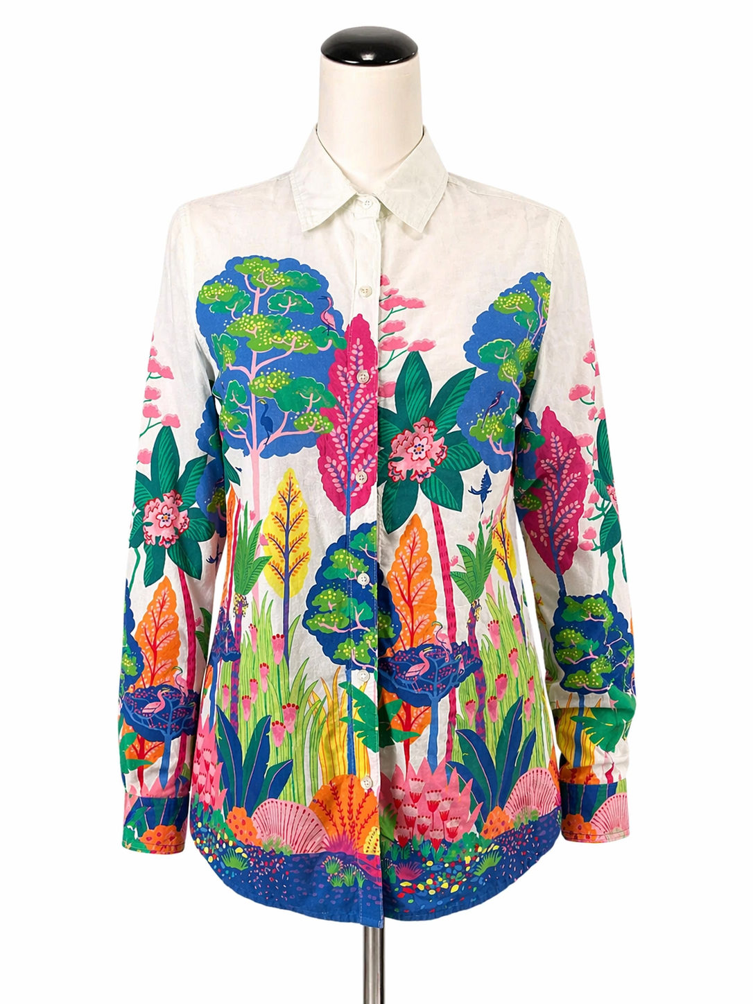 J. McLaughlin multi Button Down Painterly Garden Print Button Down Shirt Size XS - Size XS
