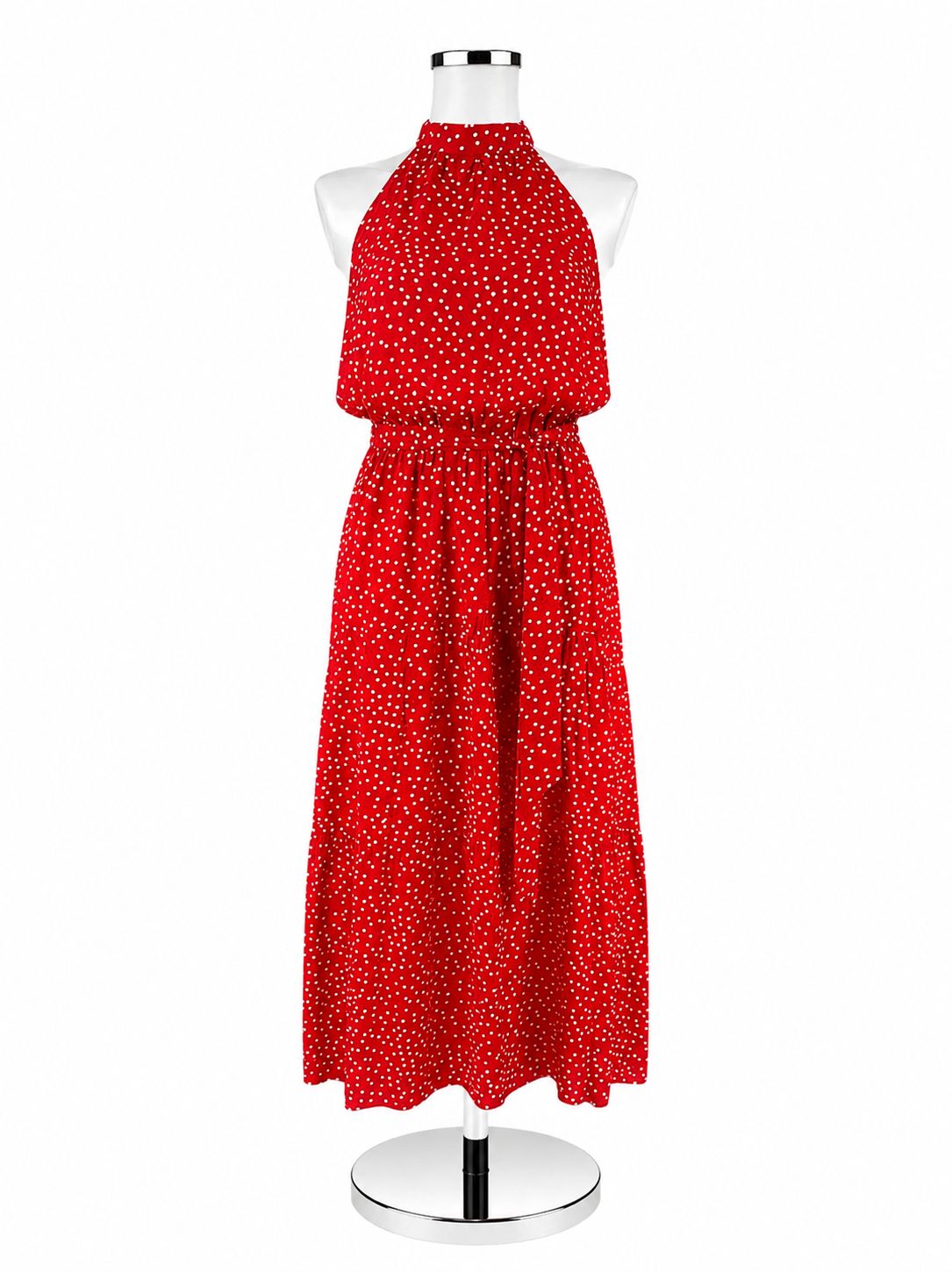 Size Small Red/White Polka Dot Pre-Owned Ladies Dress - ONLINE ONLY