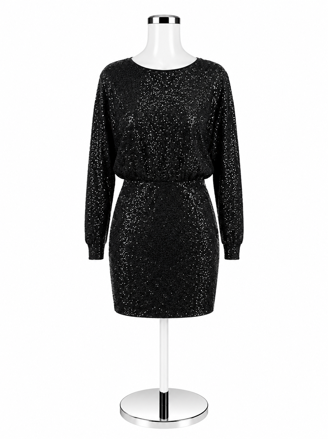 Express Size Small Black Sequins Pre-Owned Dress - ONLINE ONLY