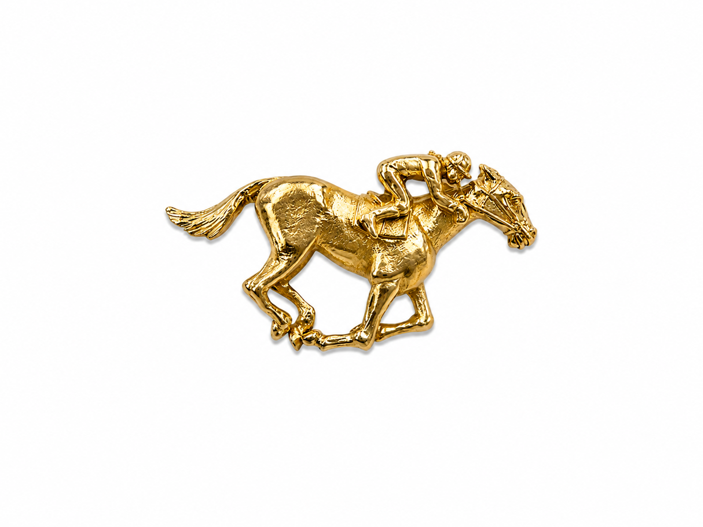 Gold Horses Brooch