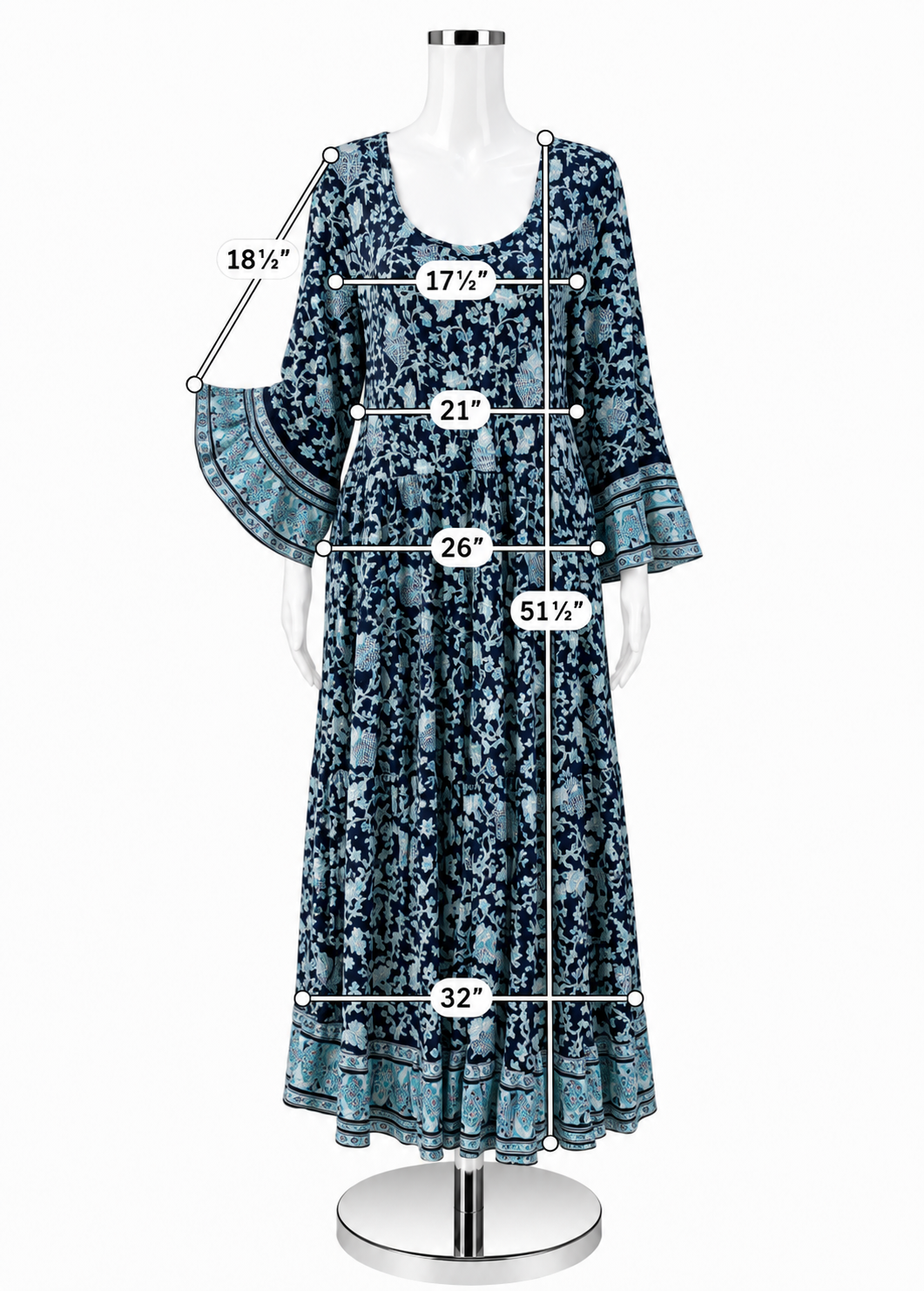 Soft Surroundings Casalina Floral Paisley Maxi Dress Bell Sleeve Boho Size Large - ONLINE ONLY