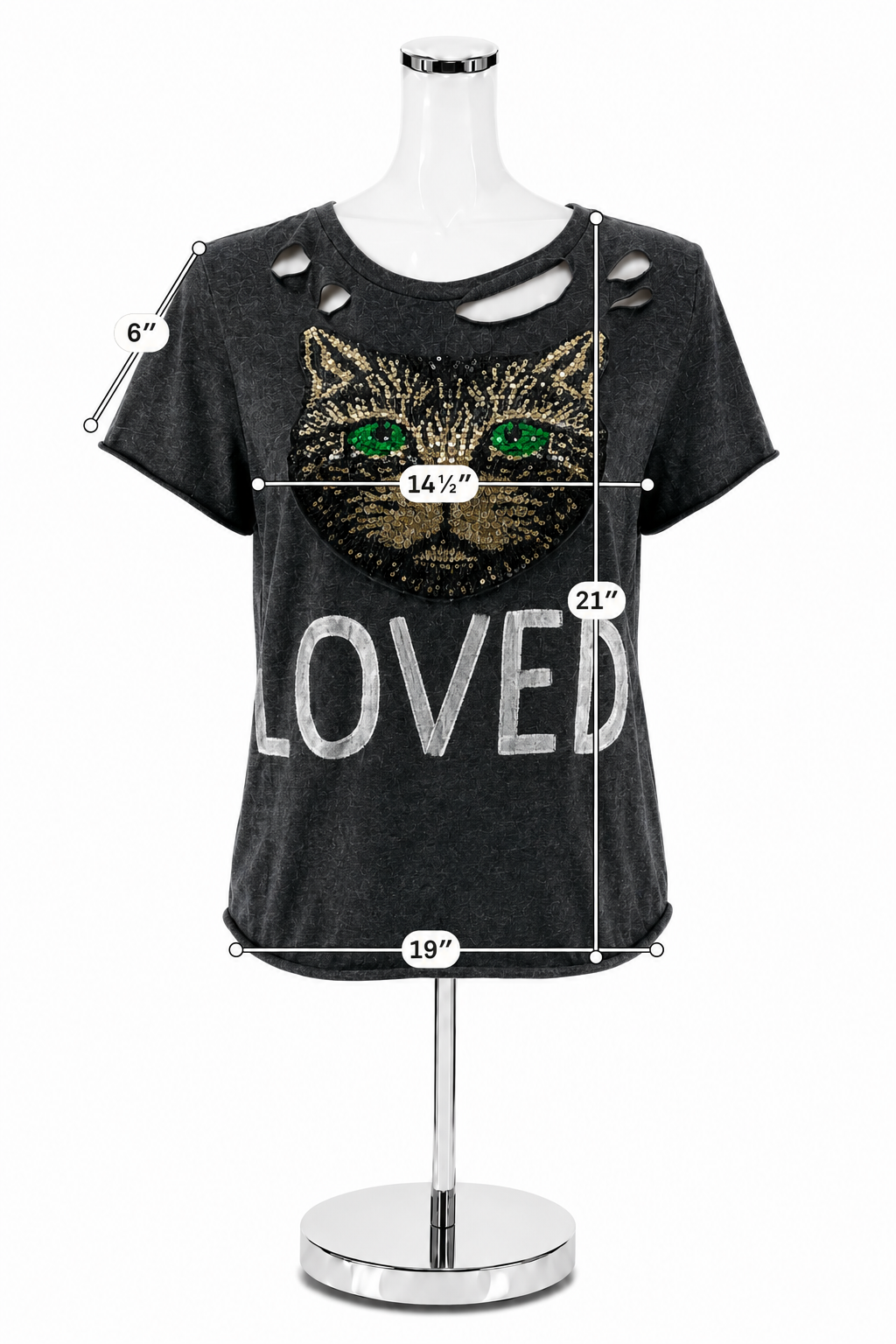 Hi Gorgeous Sequin Cat &