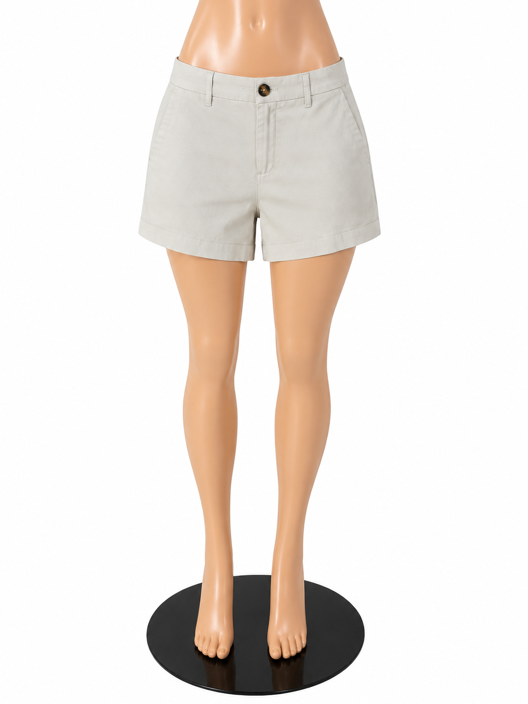 Boden Richmond White Cotton Stretch Chino Shorts Size 6 | 4" Inseam