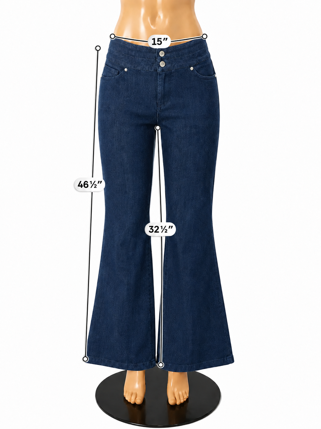 INC International Concepts Flare Jeans Womens Size 10 Dark Wash High Rise