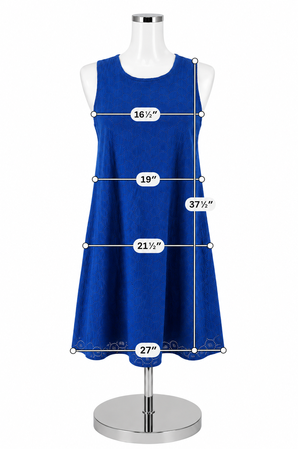 Calvin Klein Size 6 Blue Solid Pre-Owned Ladies Dress