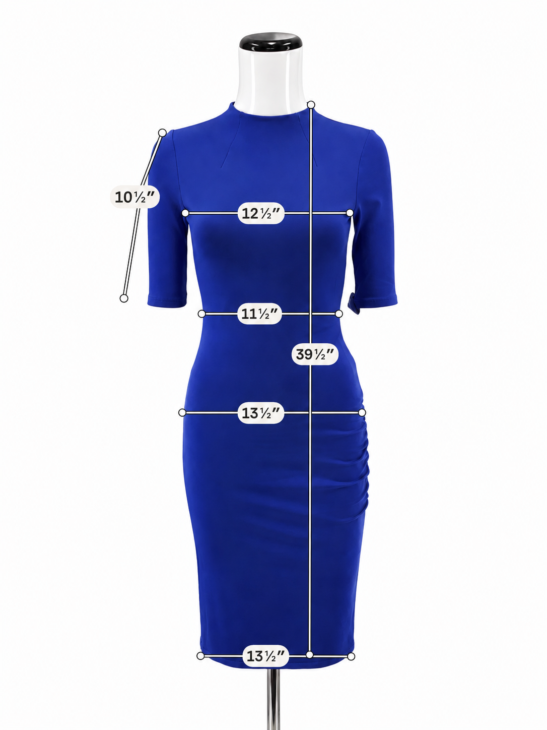 Alice + Olivia Jeri Ruched Scuba Bodycon Dress Royal Blue XS - ONLINE ONLY