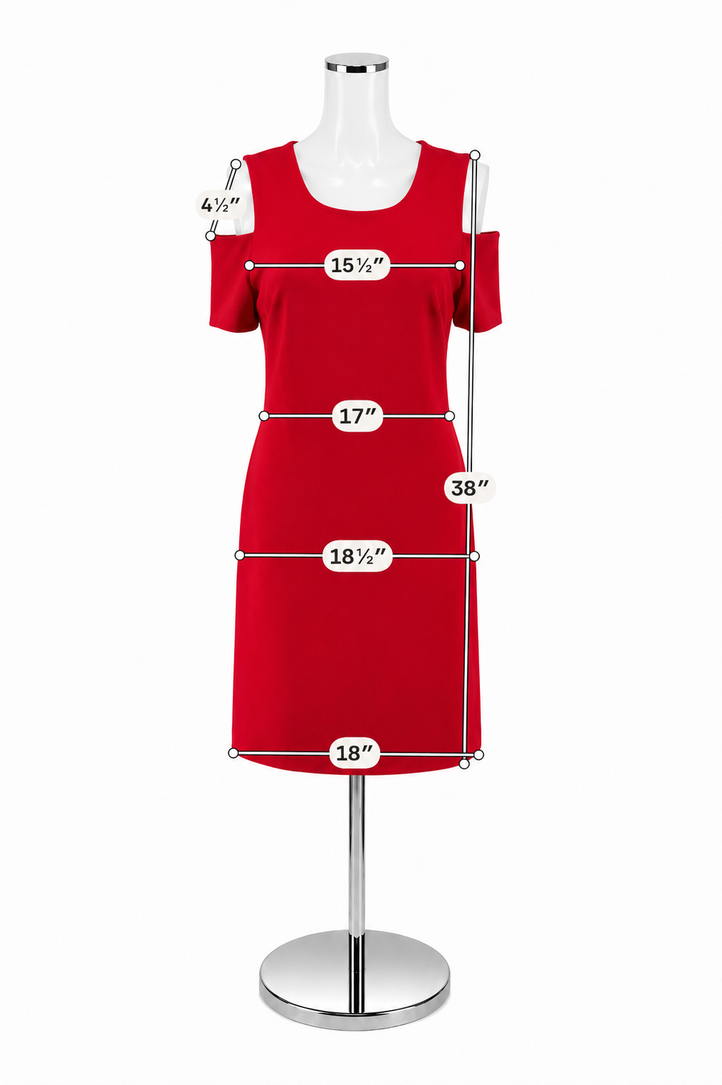 Tommy Hilfiger Red Cold Shoulder Ponte Knit Sheath Dress Size 10