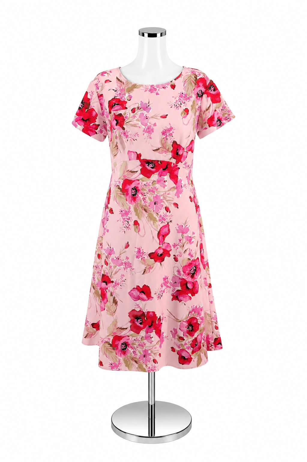 Talbots Size 10 pink/tan/red Floral Pre-Owned Ladies New With Tags Dress