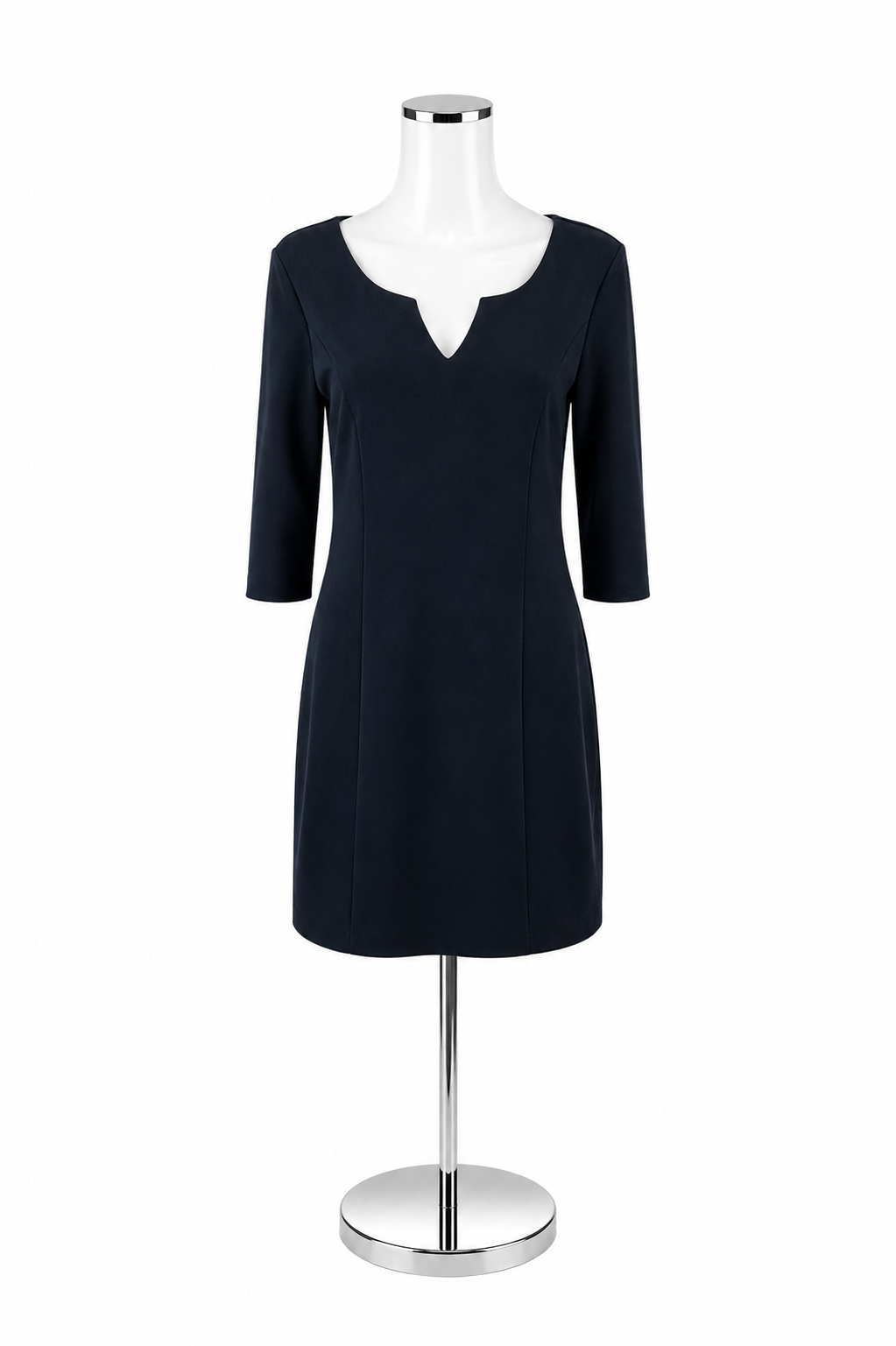 Banana Republic Navy Blue V-Notch Ponte Sheath Dress Size 6