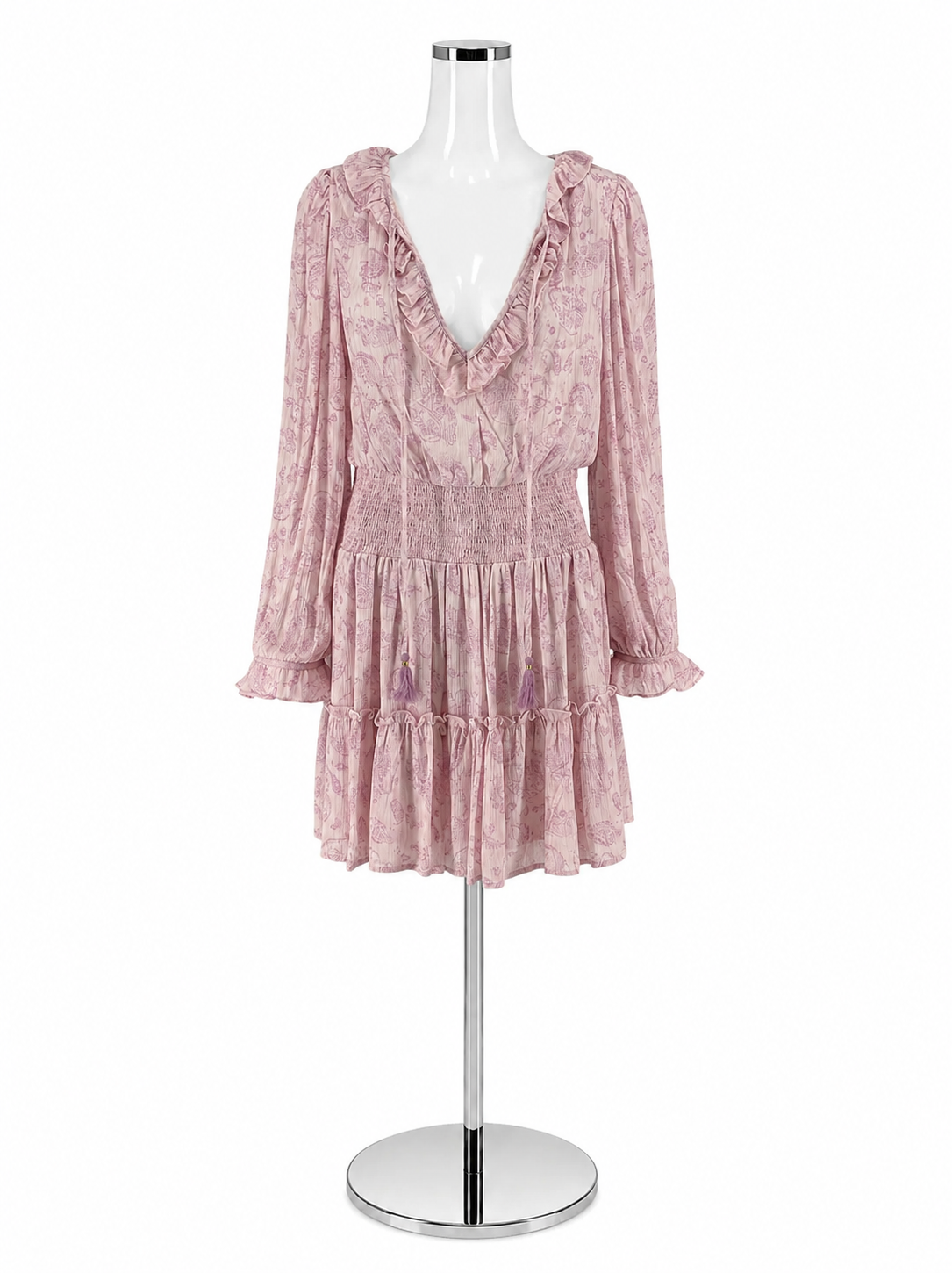 House of Harlow 1960 x Revolve Olvera Pink Paisley Mini Dress