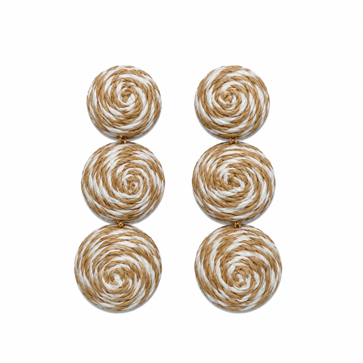 Snappies Rope Woven Rosette Hair Clips Set of 6 - Boho Farmhouse Hair Accessories
