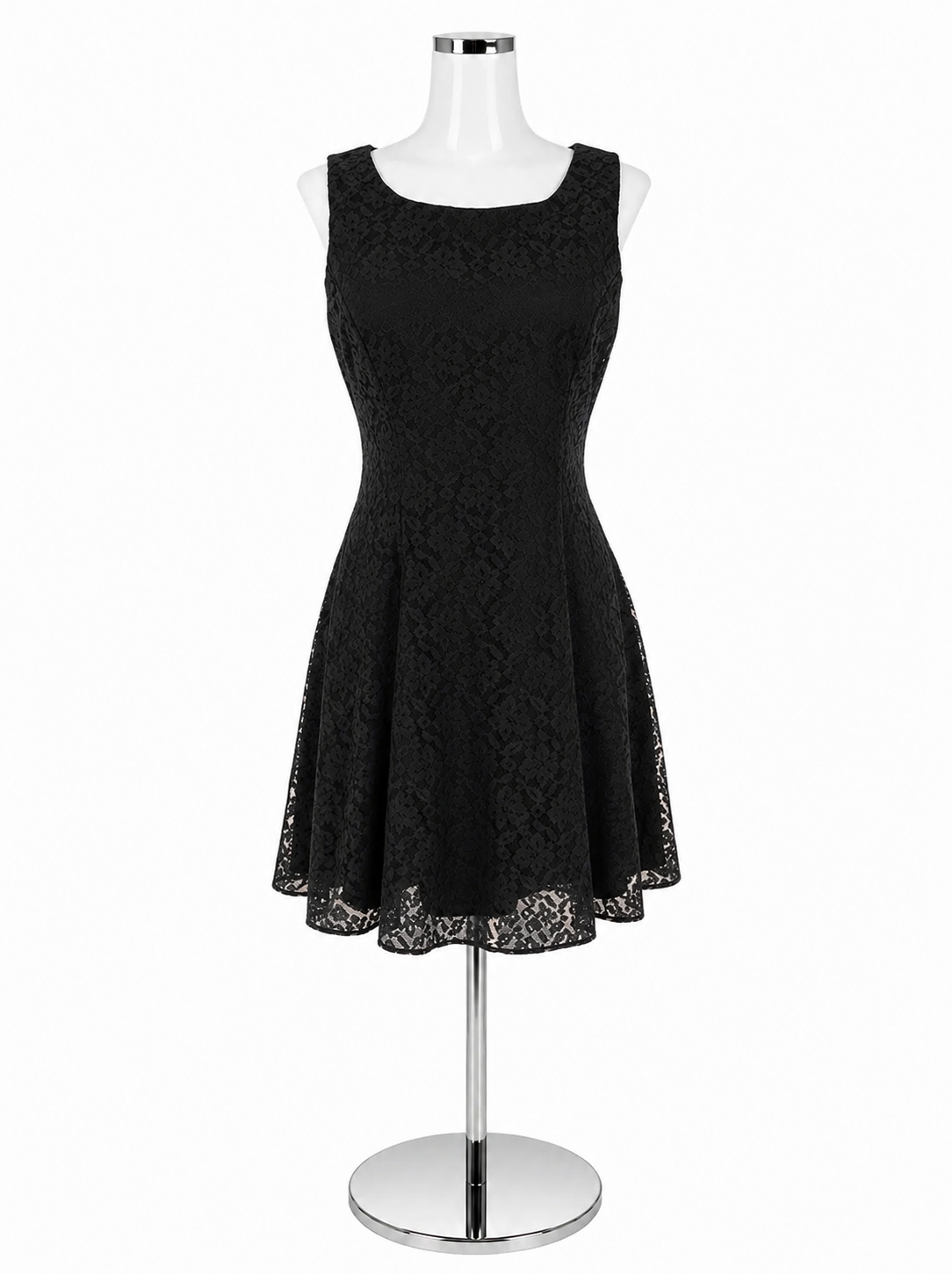 Rampage Black Lace Fit & Flare Dress | Size 9