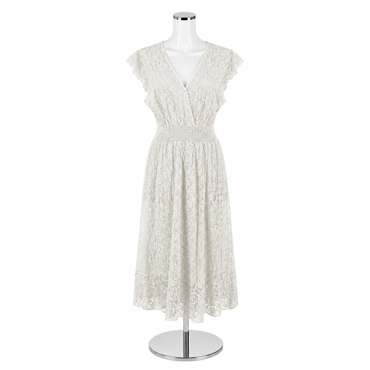 boho white midi dress Gigi Moda Italian Lace Maxi Wear it casually with