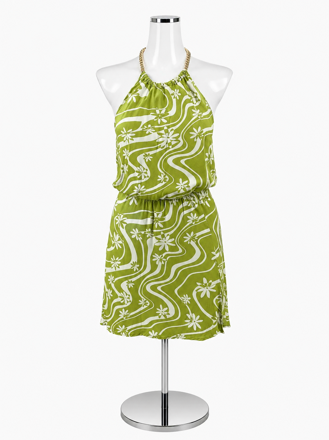 astr green halter dress ASTR The Label Zaria Pleated Halter Dress