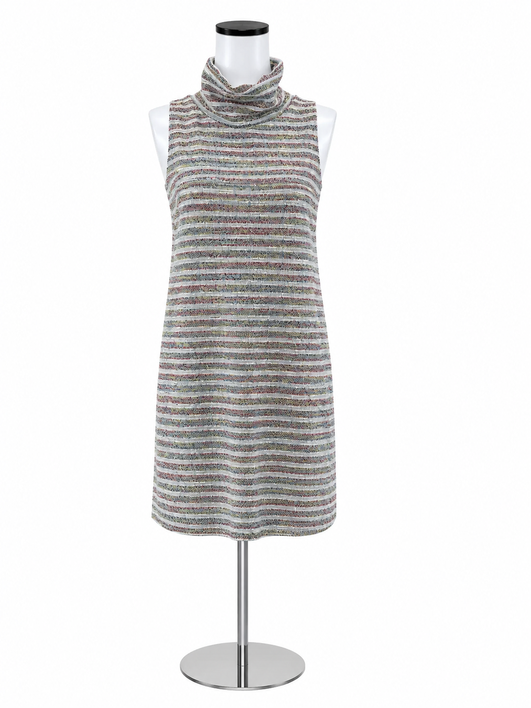 Akemi + Kin Striped Funnel Neck Shift Mini Dress Size XSP