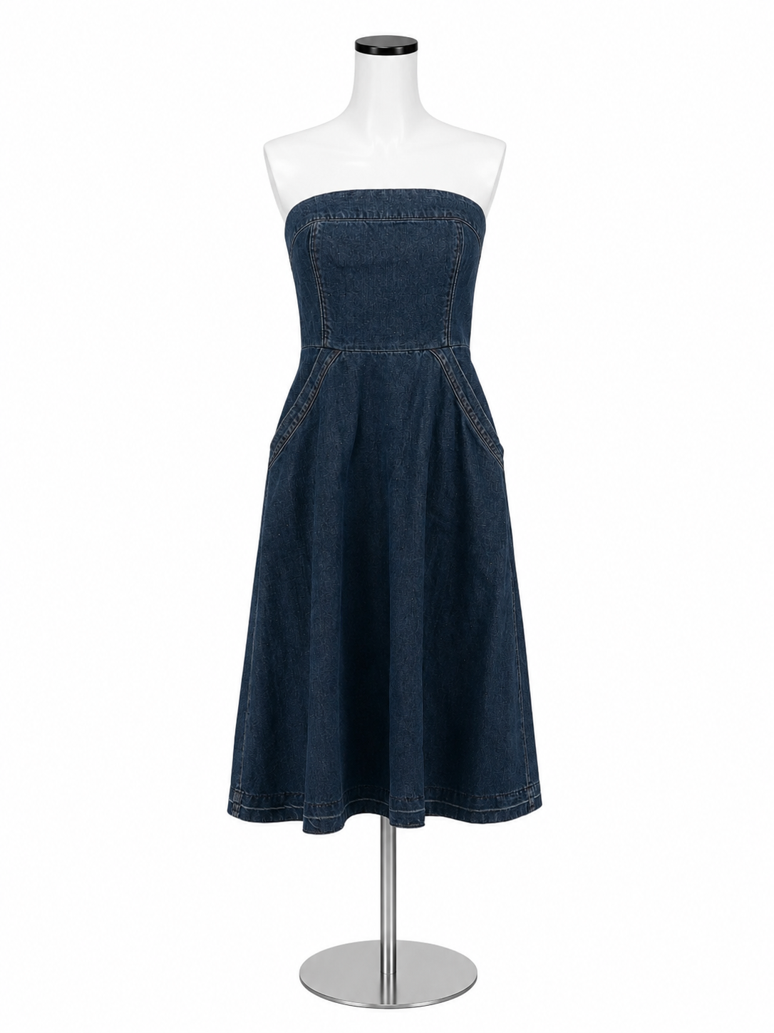 Holding Horses by Anthropologie Denim Strapless Sweetheart Dress 4P